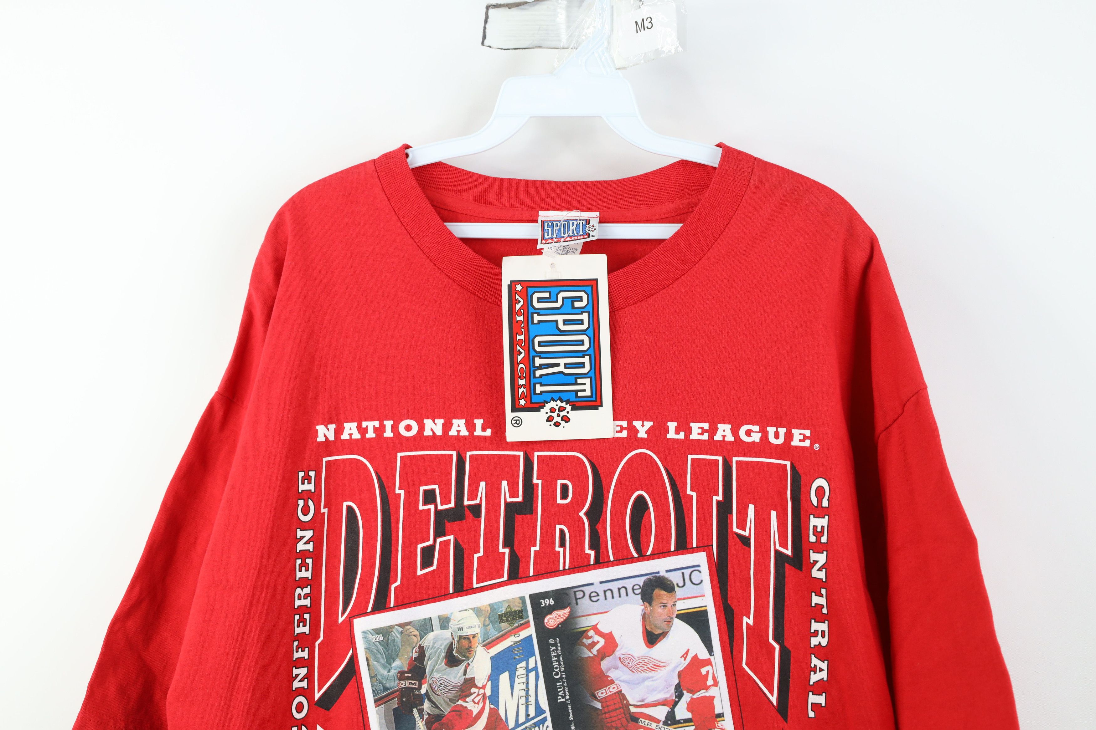 Vintage Deadstock Vintage 90s Detroit Red Wings Hockey T-Shirt Red Size US XL / EU 56 / 4 - 2 Thumbnail