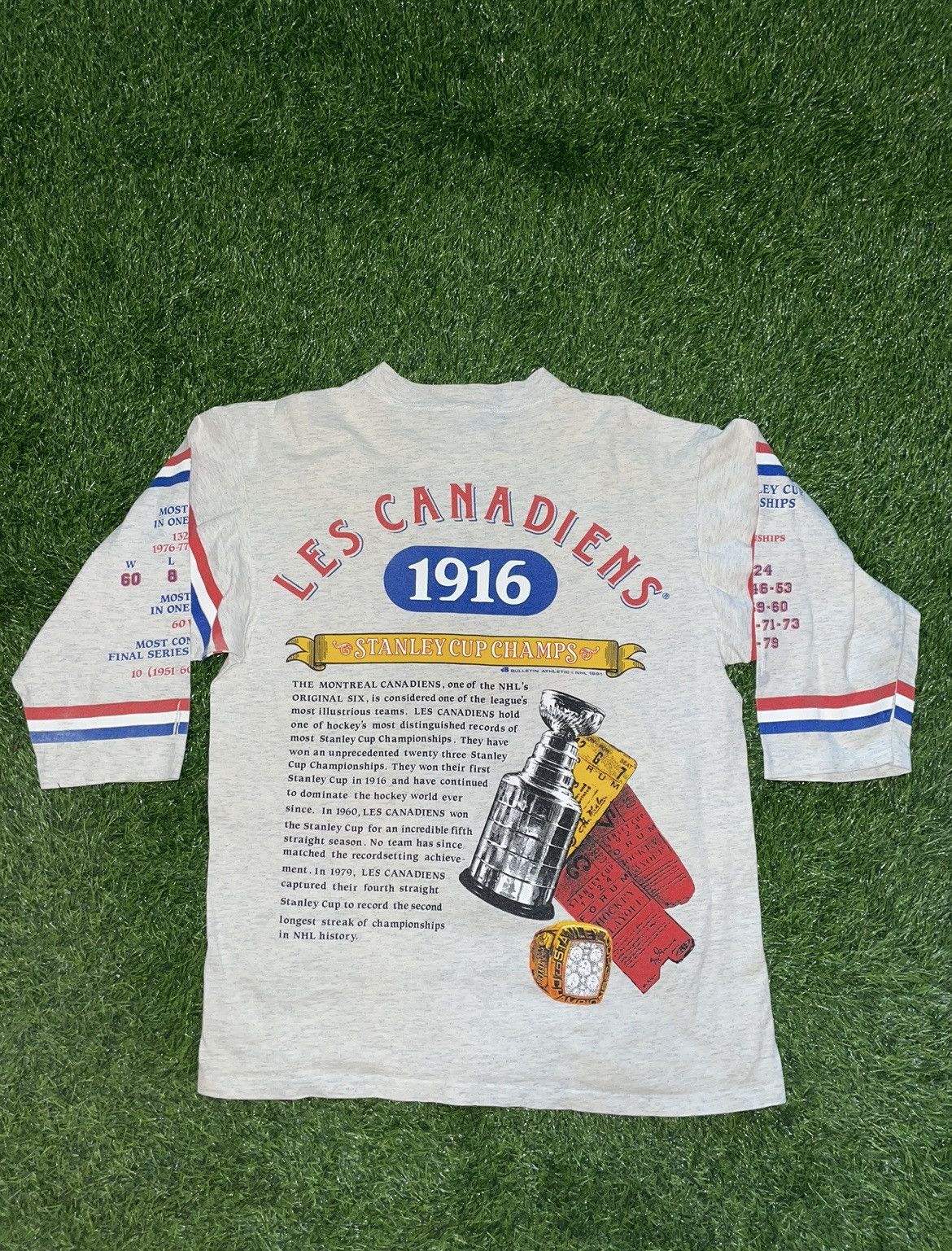 NHL × Vintage Vintage Bulletin 1991 NHL Montreal Canadians Stanley Cup Size US S / EU 44-46 / 1 - 2 Thumbnail