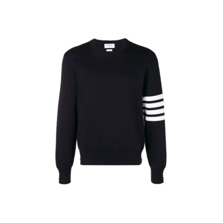 Thom Browne Thom Browne Classic Striped Knit Sweater for Men Size US L / EU 52-54 / 3 - 1 Thumbnail