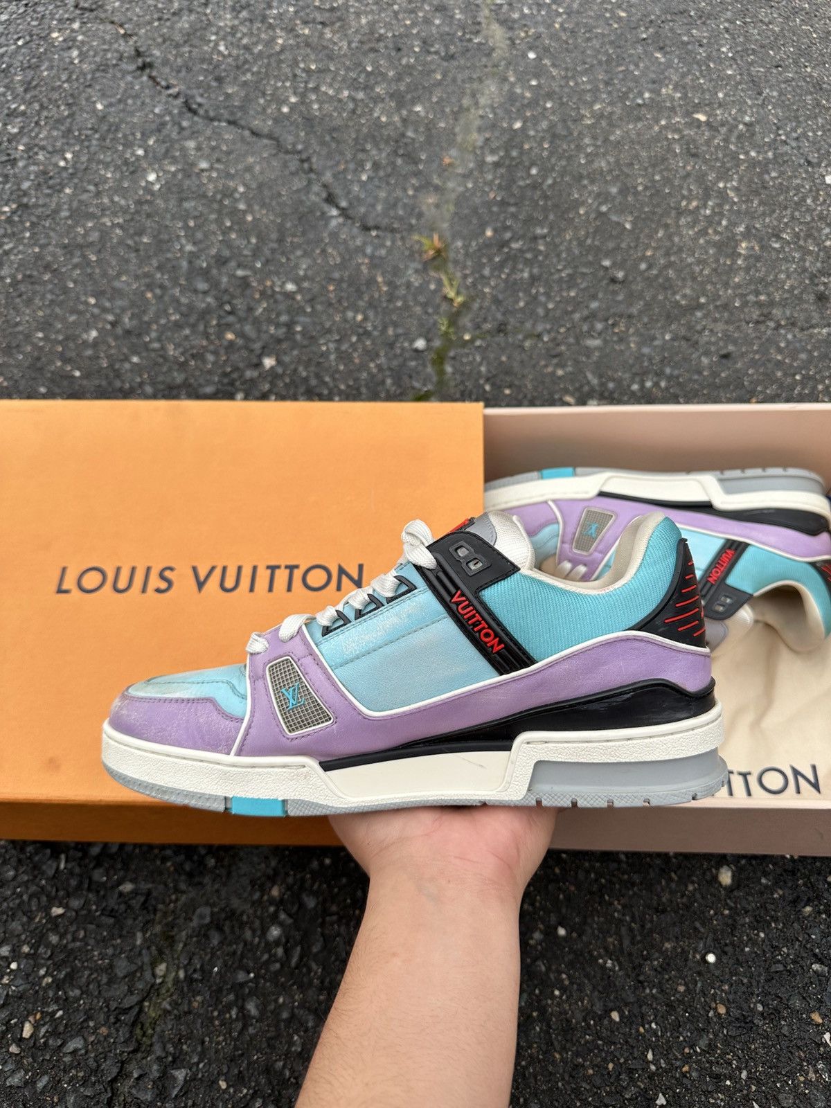 Louis Vuitton Louis Vuttion Trainer Purple/Blue Size US 8 / EU 41 - 3 Thumbnail