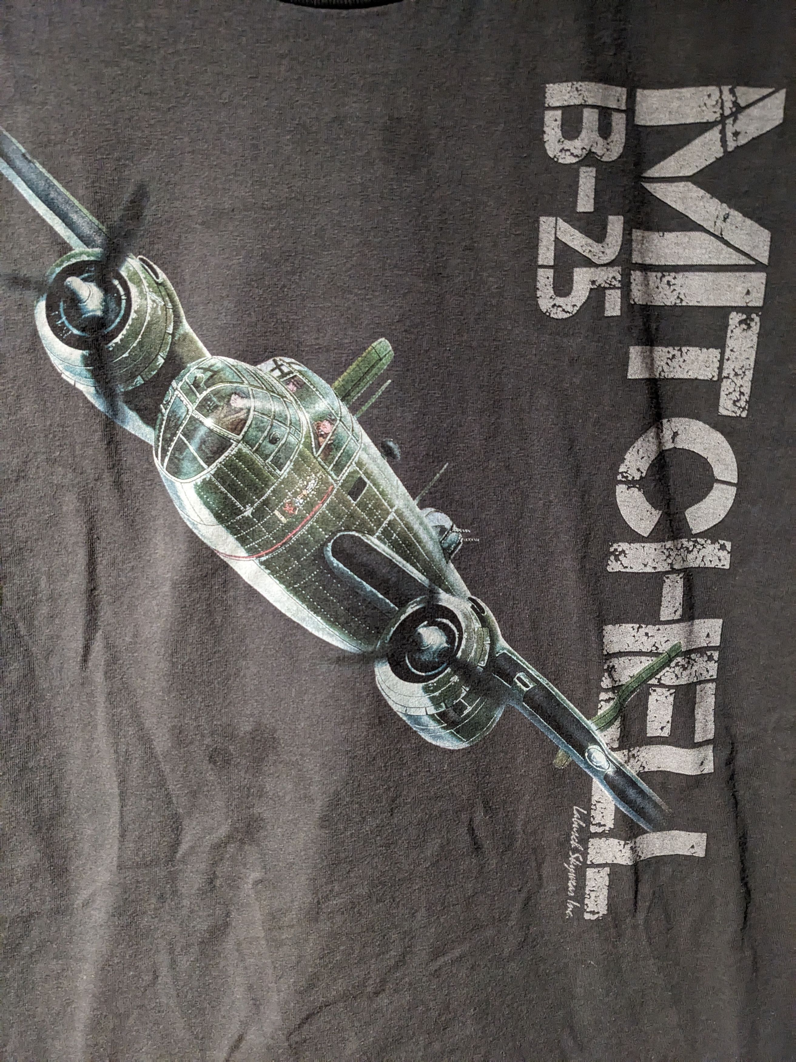 Vintage Vintage Y2K B-25 Mitchell Airplane Warfare X-Large T-Shirt Size US XL / EU 56 / 4 - 2 Thumbnail