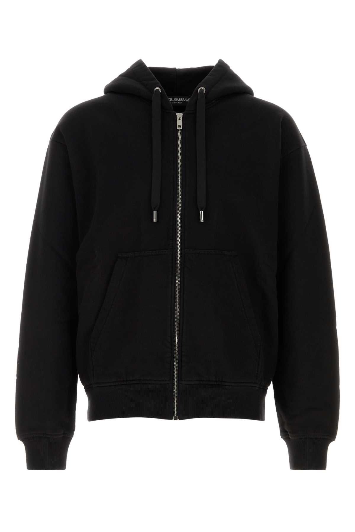 Dolce & Gabbana Black Cotton Sweatshirt Size US L / EU 52-54 / 3 - 1 Thumbnail