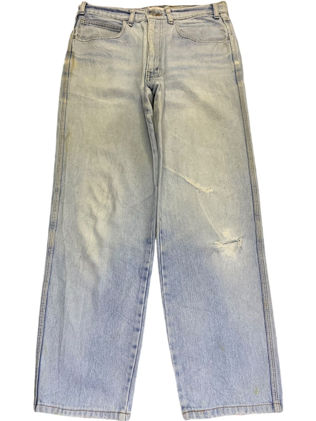 Levi's SALES🔥Vintage 90s Levis Signature Light Wash Distress Jeans Size US 32 / EU 48 - 1 Thumbnail