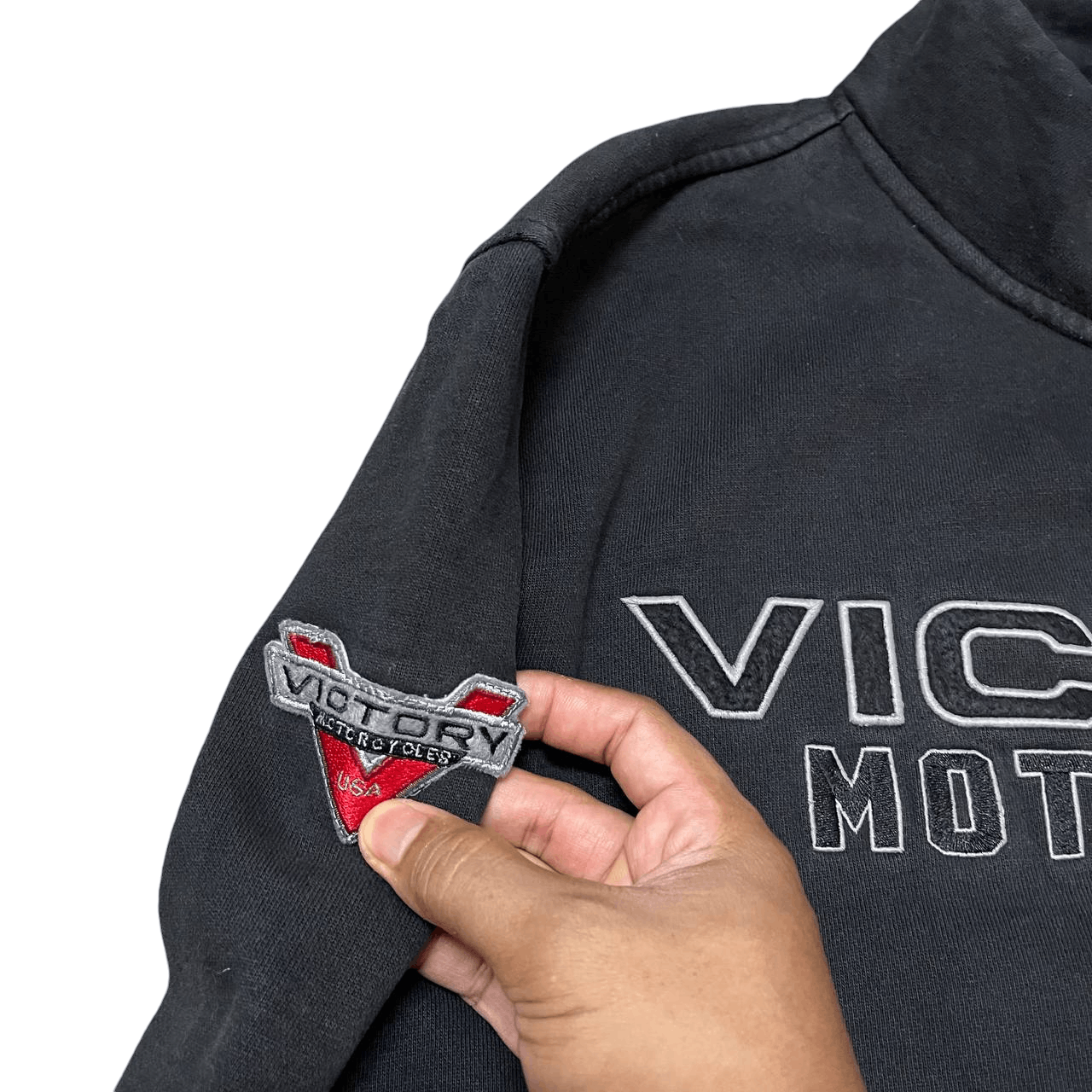 Harley Davidson Vintage 90's Victory Motorcycle Sweater Jacket Size US M / EU 48-50 / 2 - 5 Thumbnail