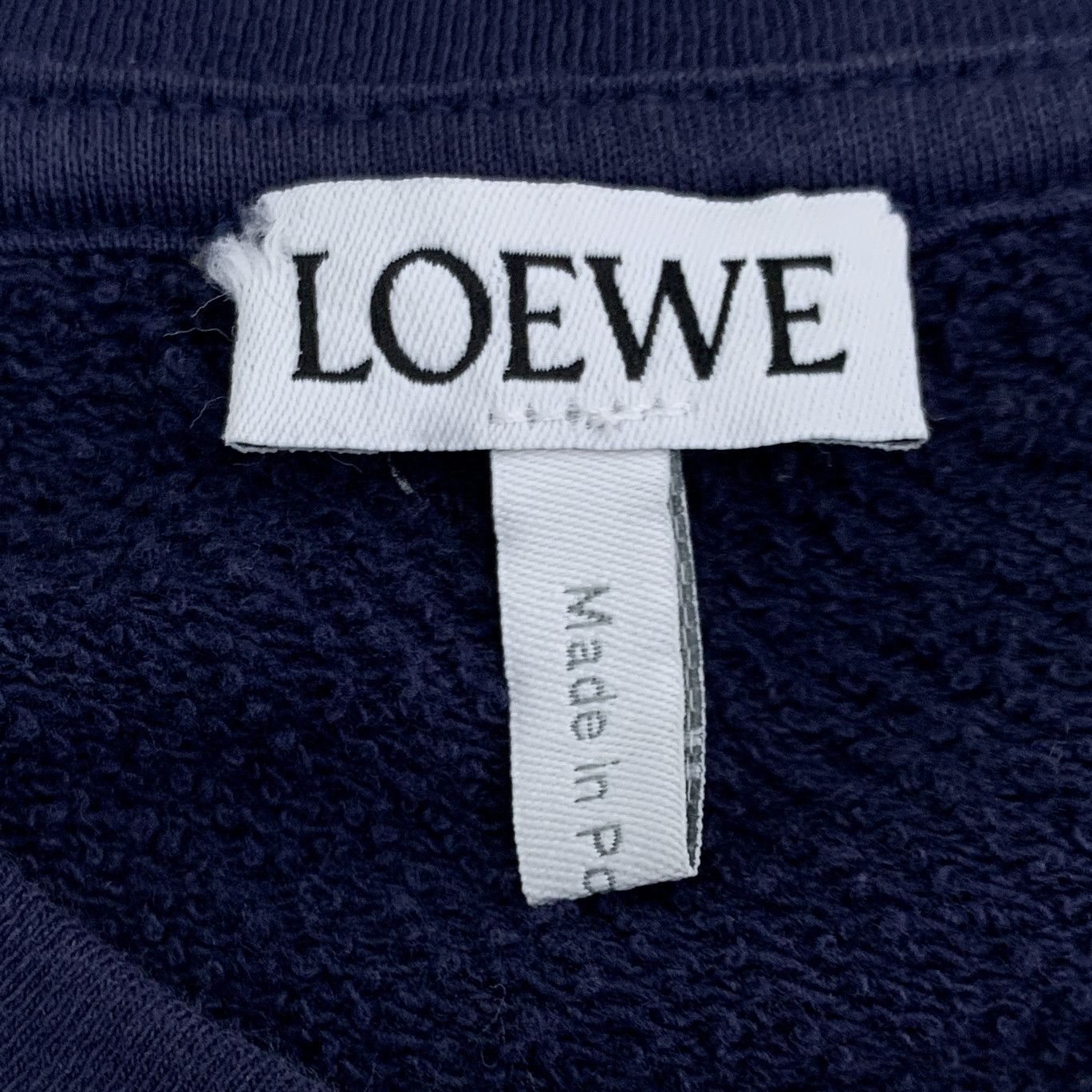 Loewe Loewe Logo Stripe Cotton Sweatshirt Navy (Size S) Size US S / EU 44-46 / 1 - 2 Thumbnail