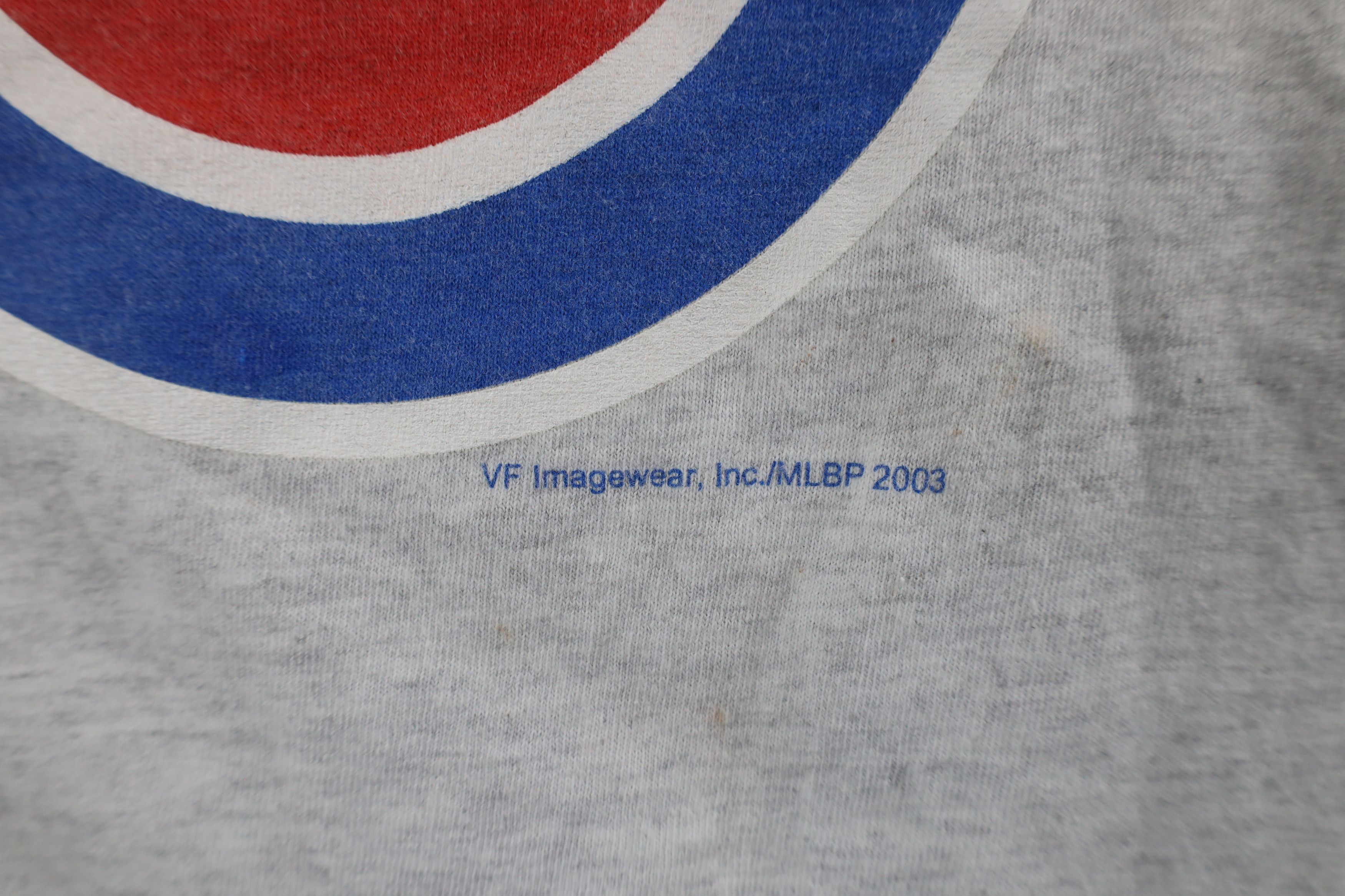 Vintage Vintage Y2K 2003 Out Chicago Cubs Baseball T-Shirt Gray Size US XL / EU 56 / 4 - 5 Thumbnail