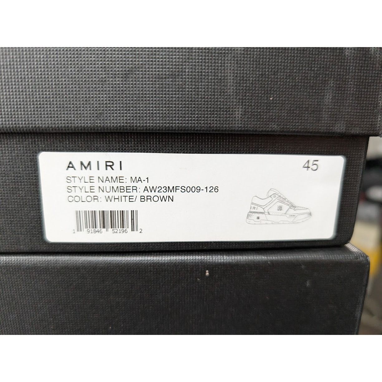 Amiri o1rshd1 Q:2 / MA-1 Leather Sneakers in White/Brown Size US 12 / EU 45 - 21 Thumbnail