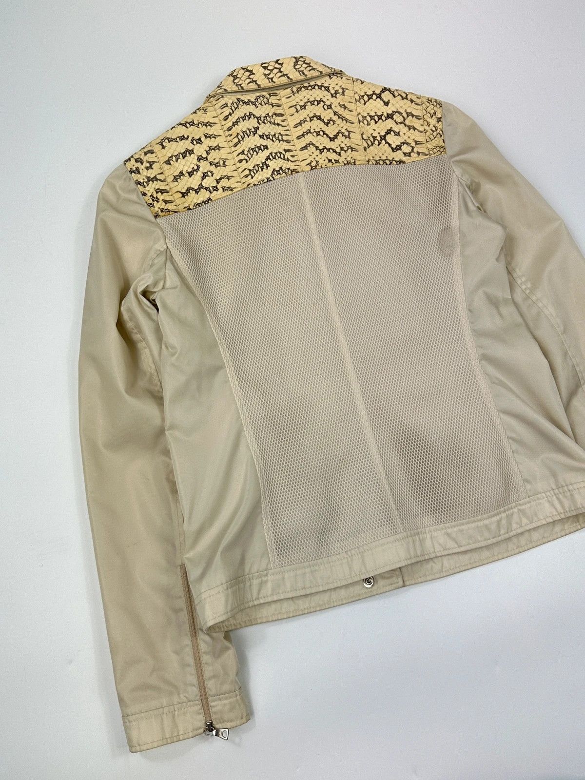 Prada Prada Milano SS99 White Cream Python Leather & Nylon Jacket Size M / US 6-8 / IT 42-44 - 8 Thumbnail