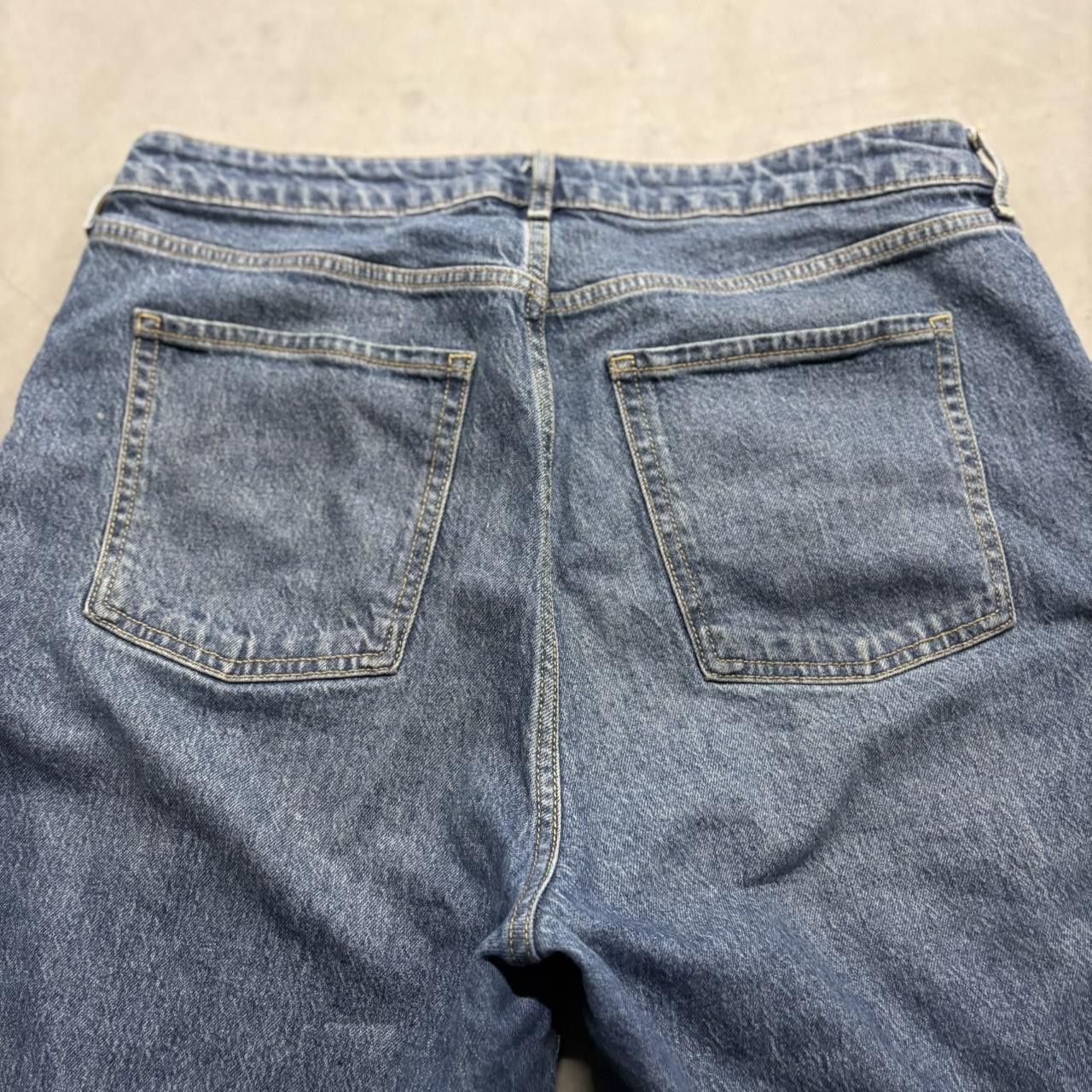 Old Navy Crazy Vintage Y2K 2000s Grunge Baggy Wideleg Old Navy Skater Style dark Wash Denim Jeans! Size US 34 / EU 50 - 7 Thumbnail