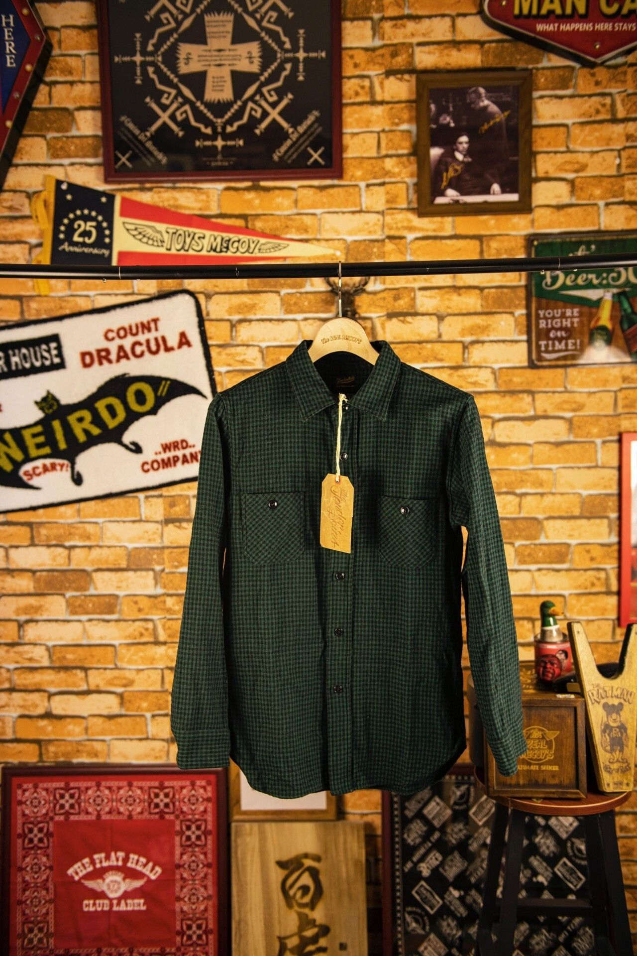 Tenderloin Tenderloin Green Check Wool Shirt Size US XS / EU 42 / 0 - 1 Thumbnail