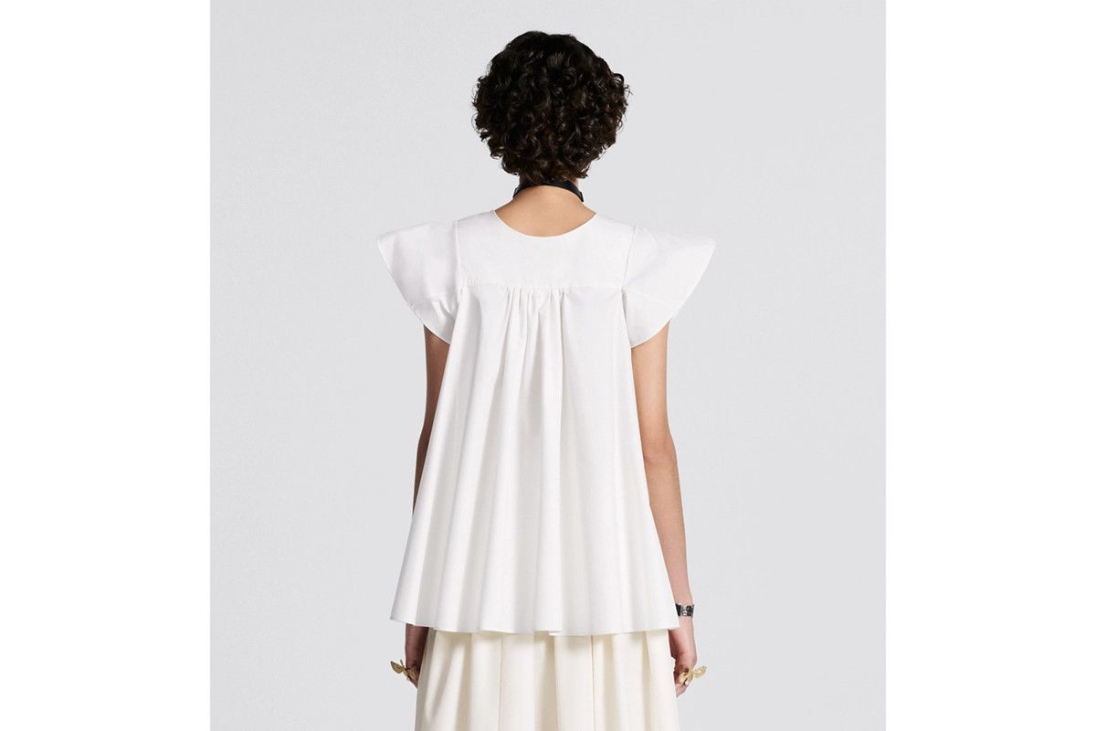 Dior o1bcso1str0225 Huipil Inspired Blouse in Ecru Size M / US 6-8 / IT 42-44 - 5 Thumbnail