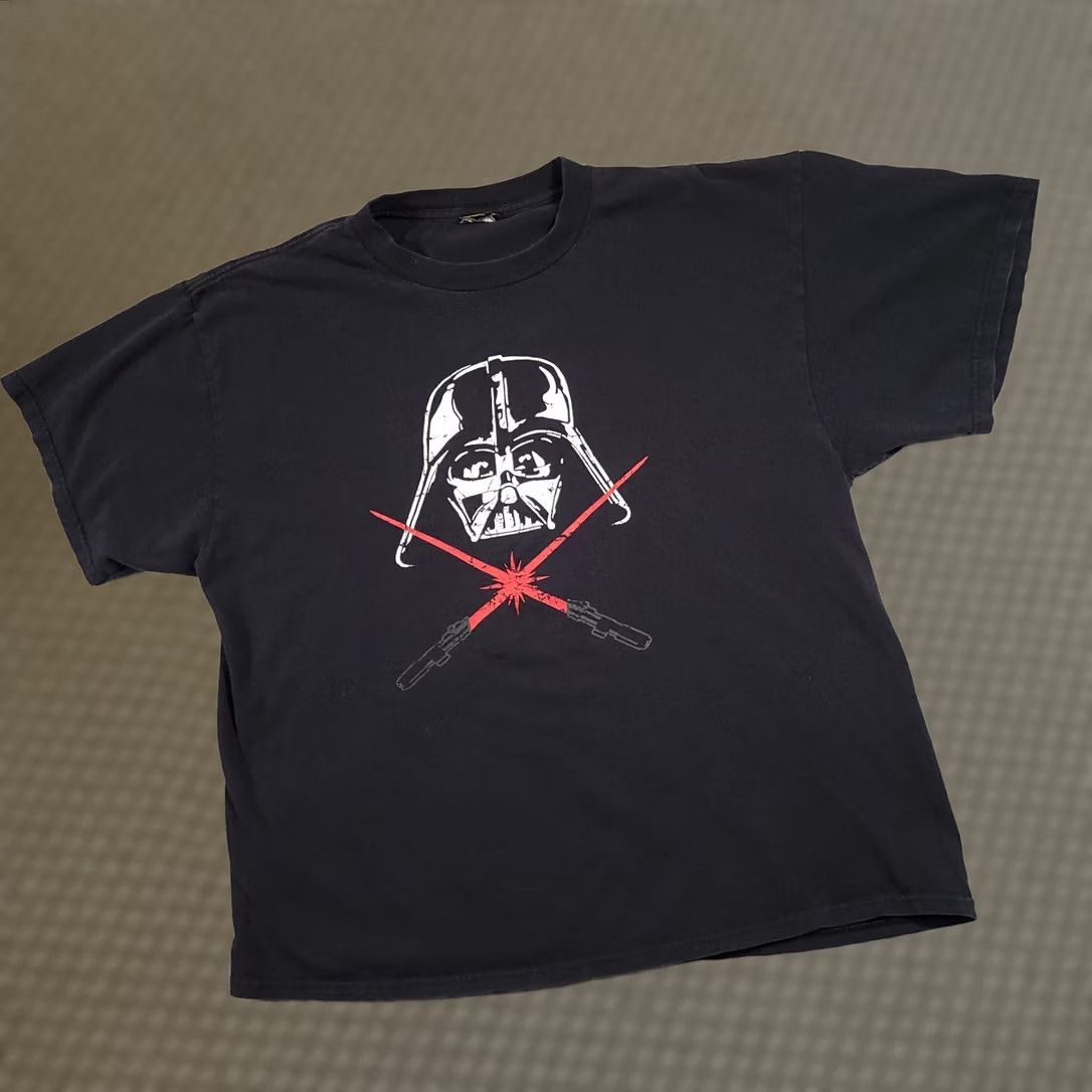 Star Wars VINTAGE Star Wars Shirt Mens XL Black Darth Vader Light Sabers Short Sleeve Size US XL / EU 56 / 4 - 1 Thumbnail