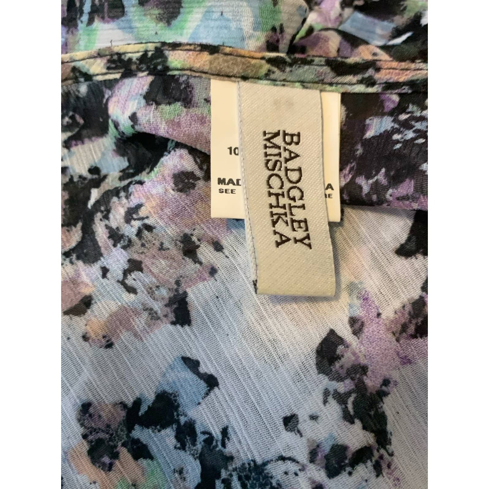 Badgley Mischka Badgley Mischka Fiona sheer floral Fiona Tunic size Large Size L / US 10 / IT 46 - 4 Thumbnail