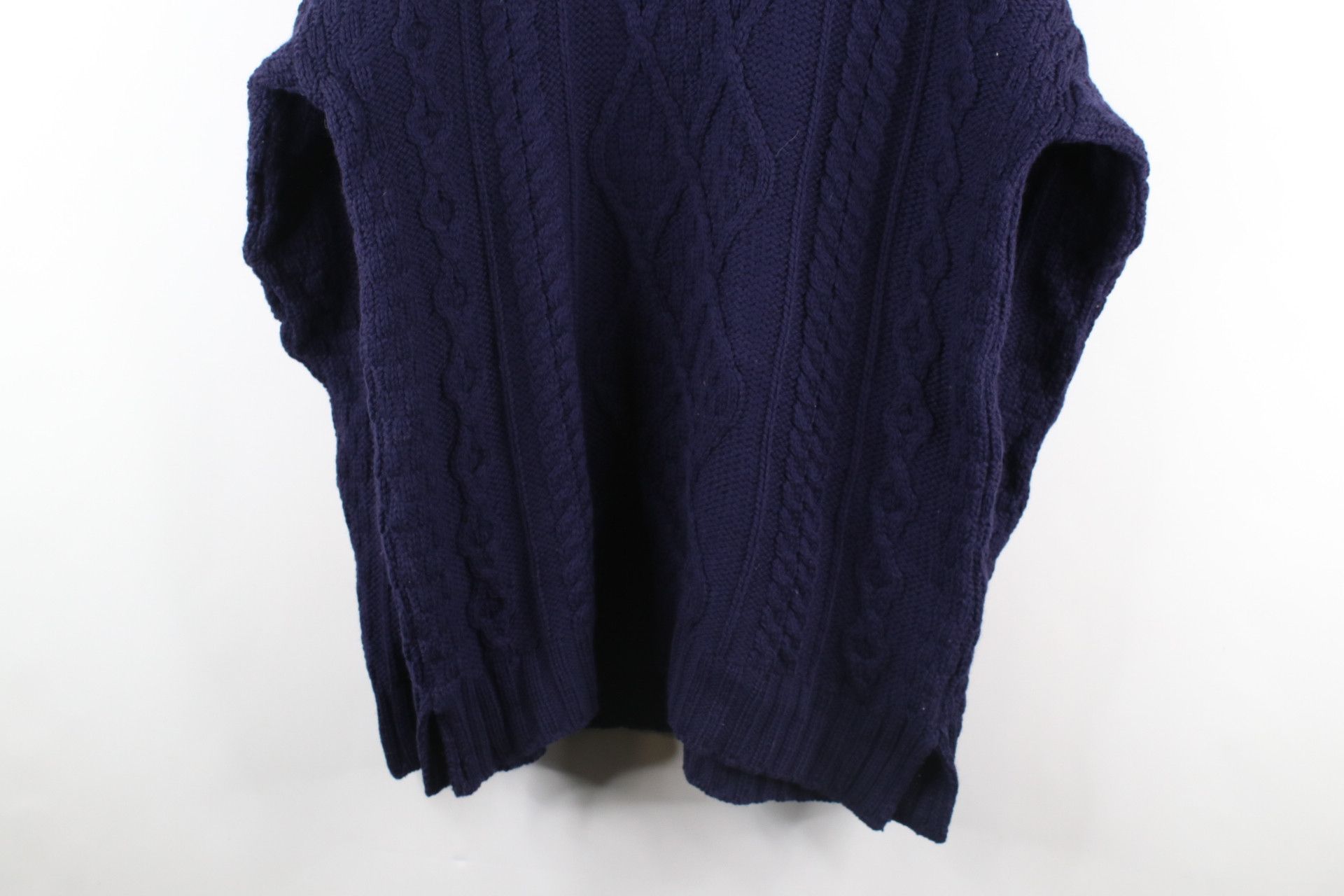 Vintage Vintage 90s Wool Chunky Cable Knit Marled Fisherman Sweater Size US L / EU 52-54 / 3 - 9 Thumbnail