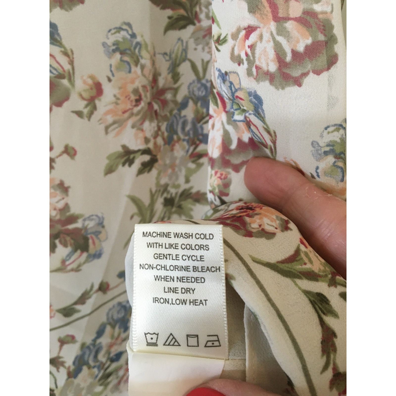 Other NWT Max Studio Edit XS Violette Lined Beige Muted Floral Top Size XS / US 0-2 / IT 36-38 - 6 Thumbnail