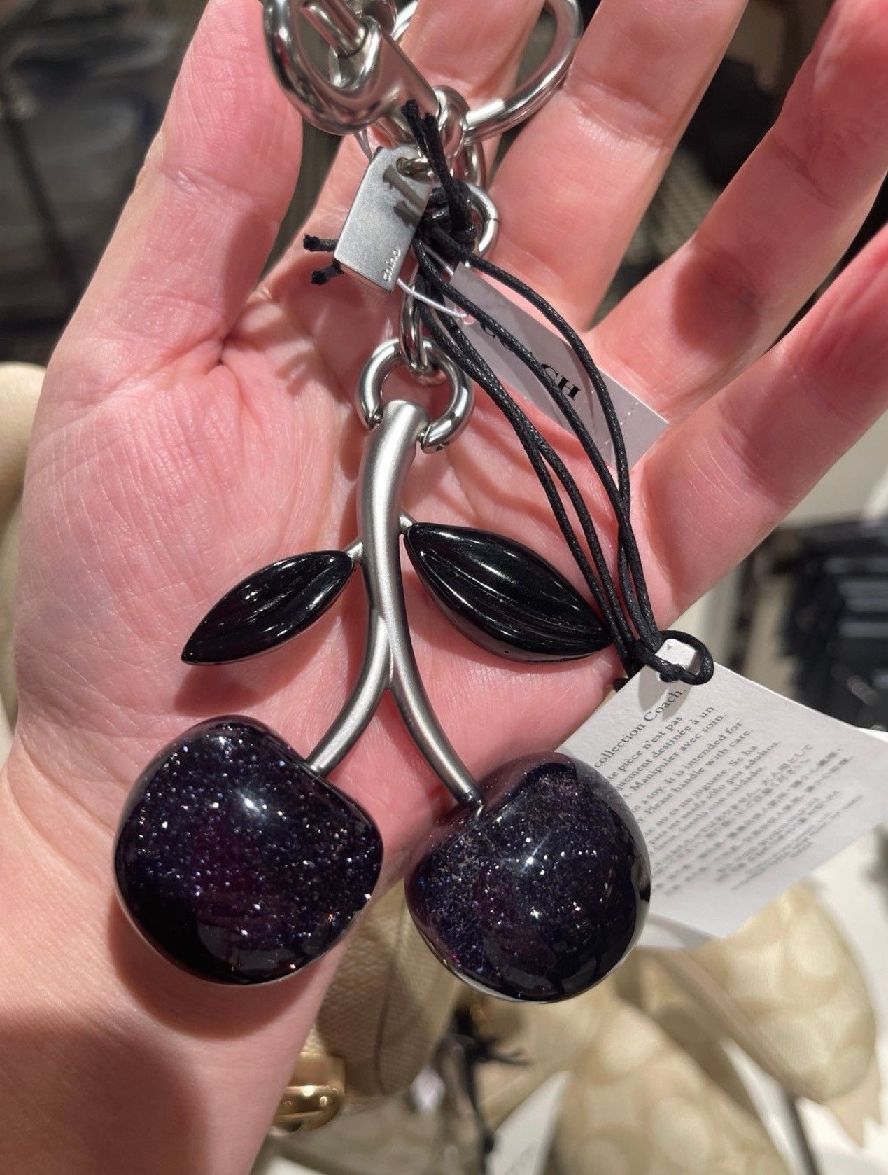 Coach Coach BLACK CHERRY Bag Charm Key Fob - NEW WITH DUST BAG Size ONE SIZE - 3 Thumbnail