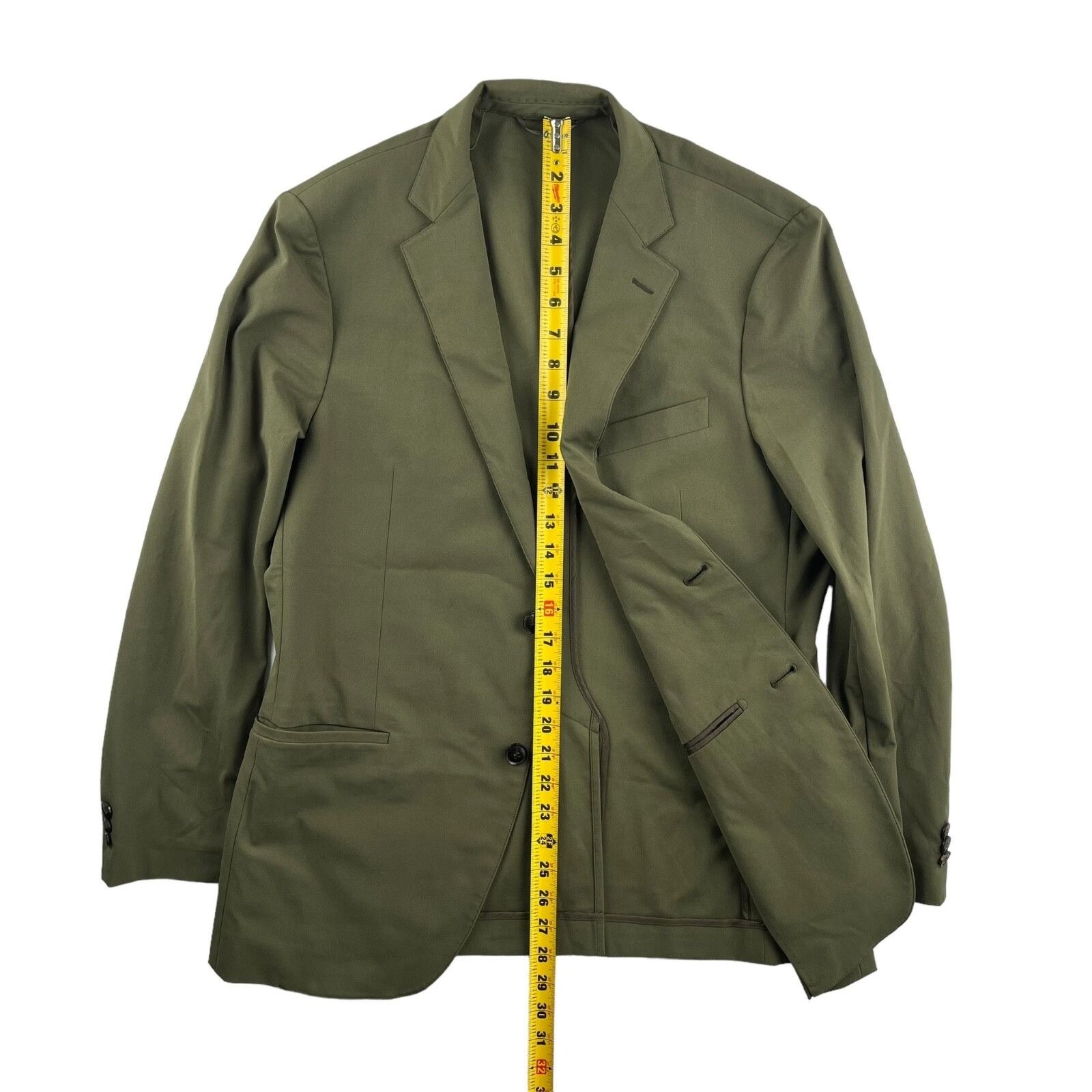Other Sene Men's Green Unlined Stretch Tech Blazer Jacket • 38 S Size 38S - 7 Thumbnail