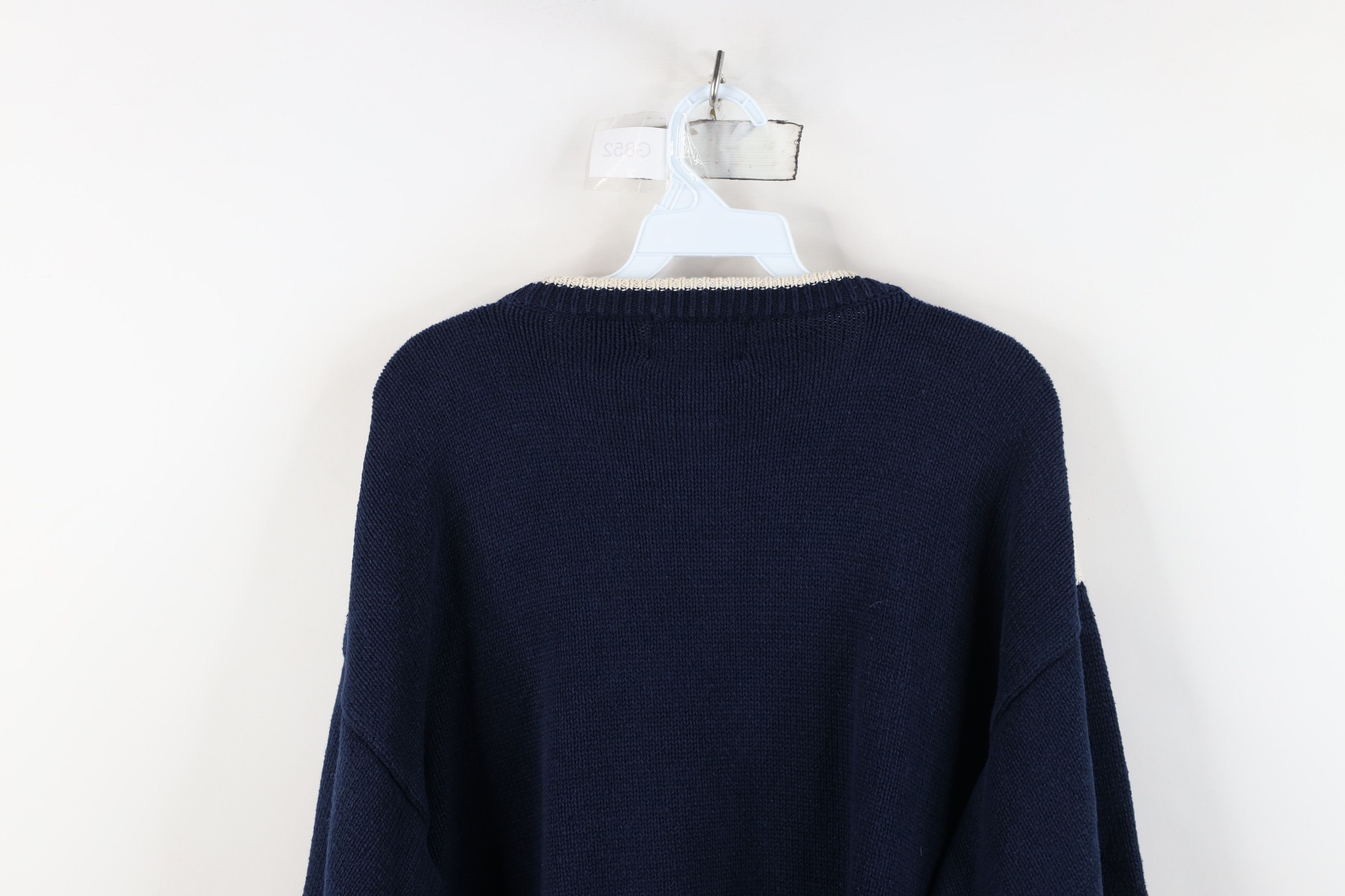 Vintage Vintage 90s Streetwear Argyle Diamond Knit Crewneck Sweater Size US L / EU 52-54 / 3 - 9 Thumbnail