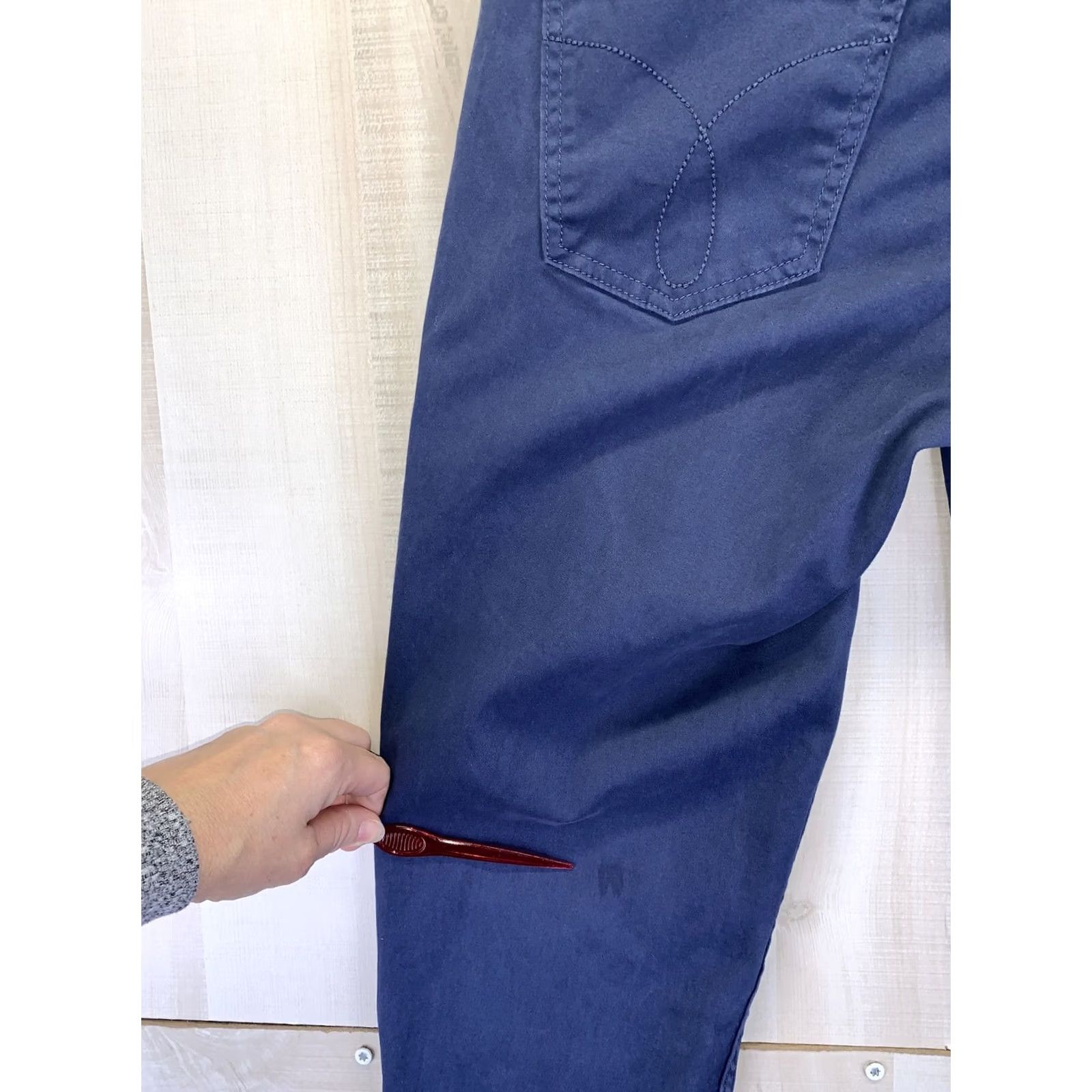 Calvin Klein Calvin Klein Weathered Blue Ankle Skinny Womens Pants Size 6-10289 Size 28" / US 6 / IT 42 - 6 Thumbnail
