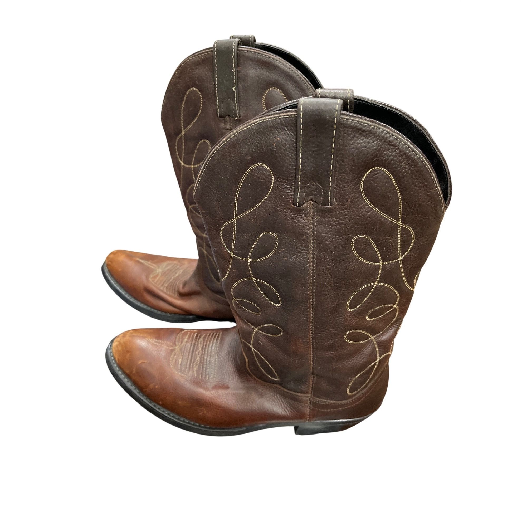 Dan Post Dan Post mens brown leather embroided cowboy western boots s Size US 11.5 / EU 44-45 - 3 Thumbnail