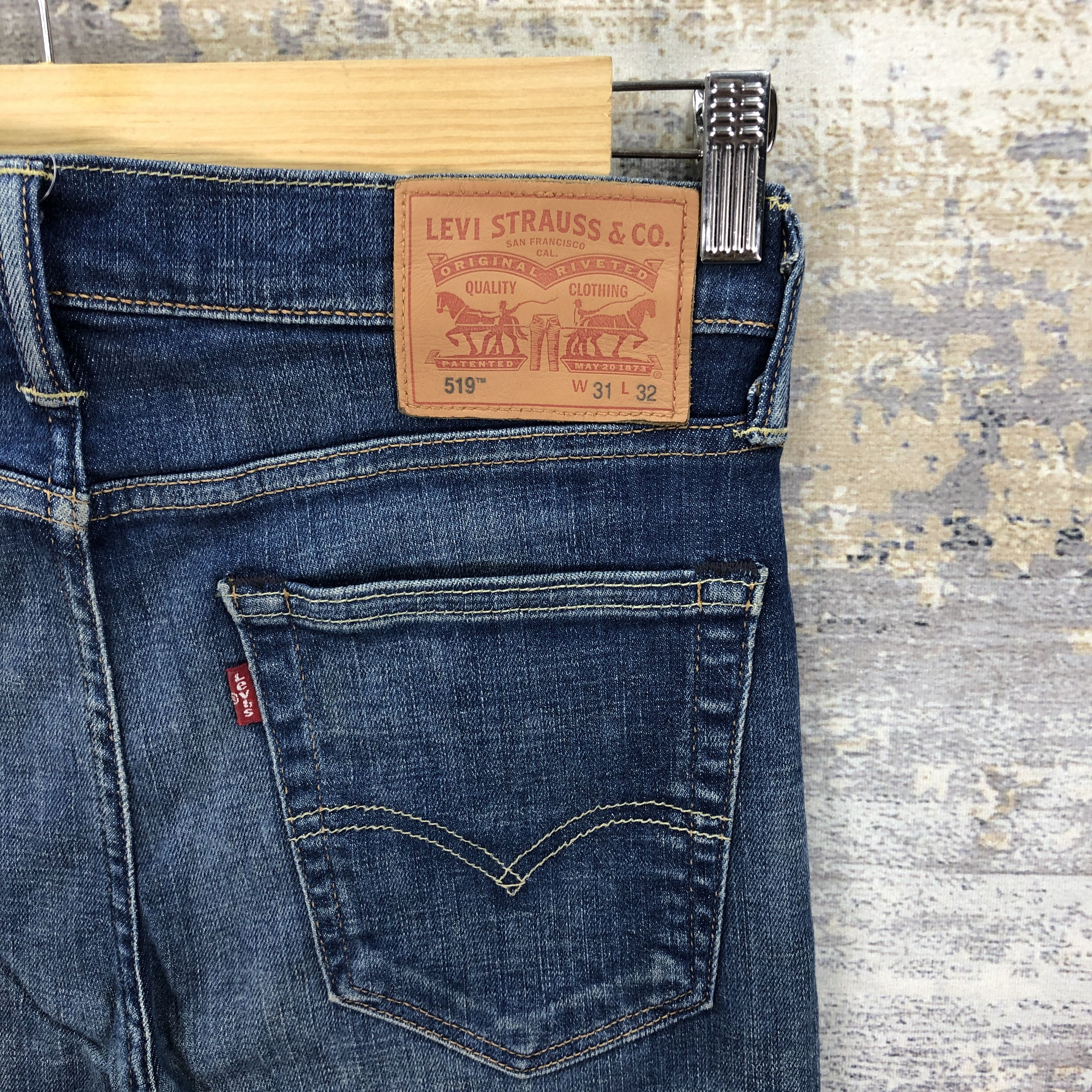 Levi's Vintage Y2K Levis 519 Skinny Jeans Levi's Faded Washed Denim Size US 30 / EU 46 - 5 Thumbnail
