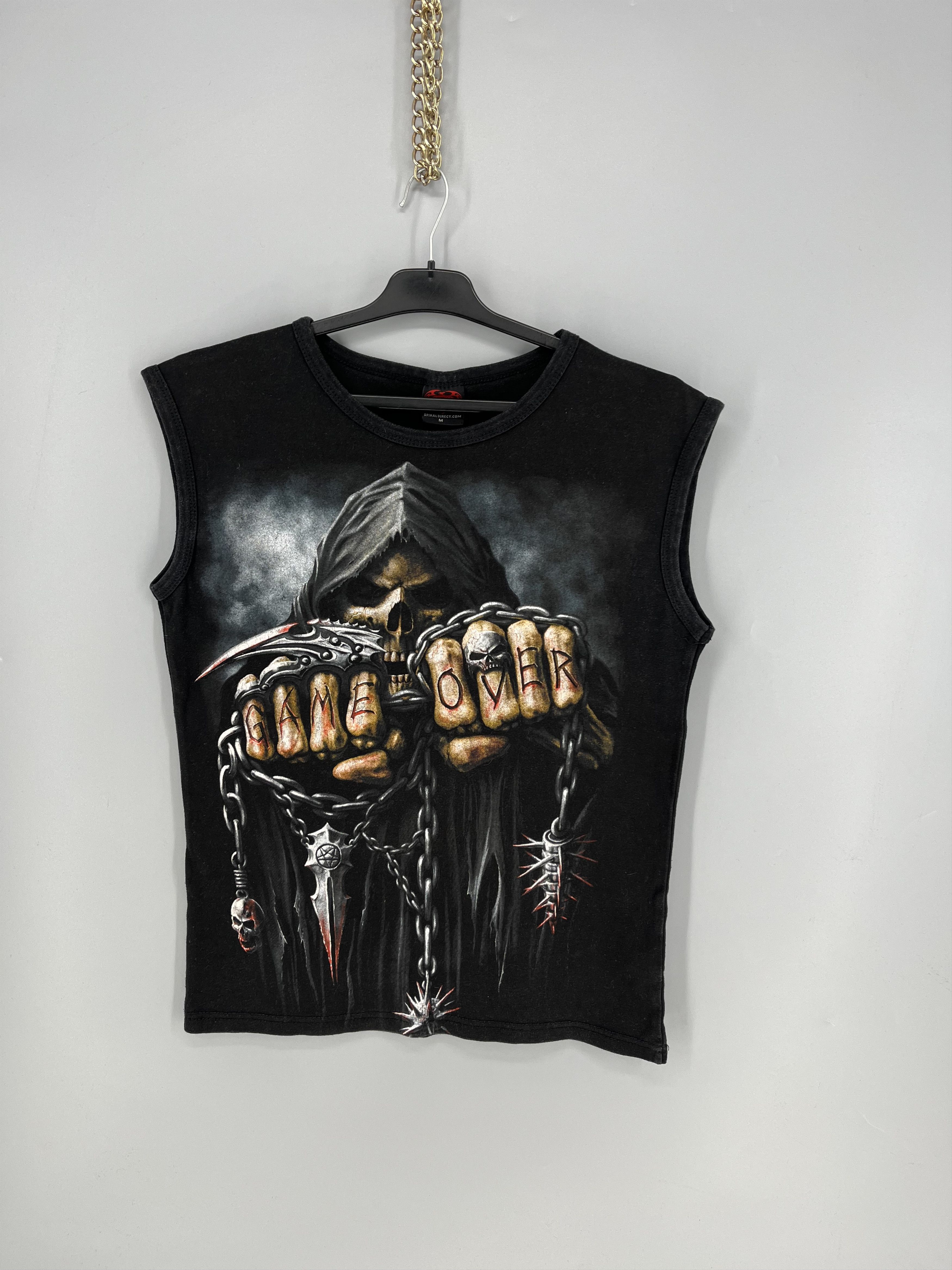 Band Tees Spiral T Shirt Gothic Dark Black Unisex GAME OVER Size US M / EU 48-50 / 2 - 1 Thumbnail