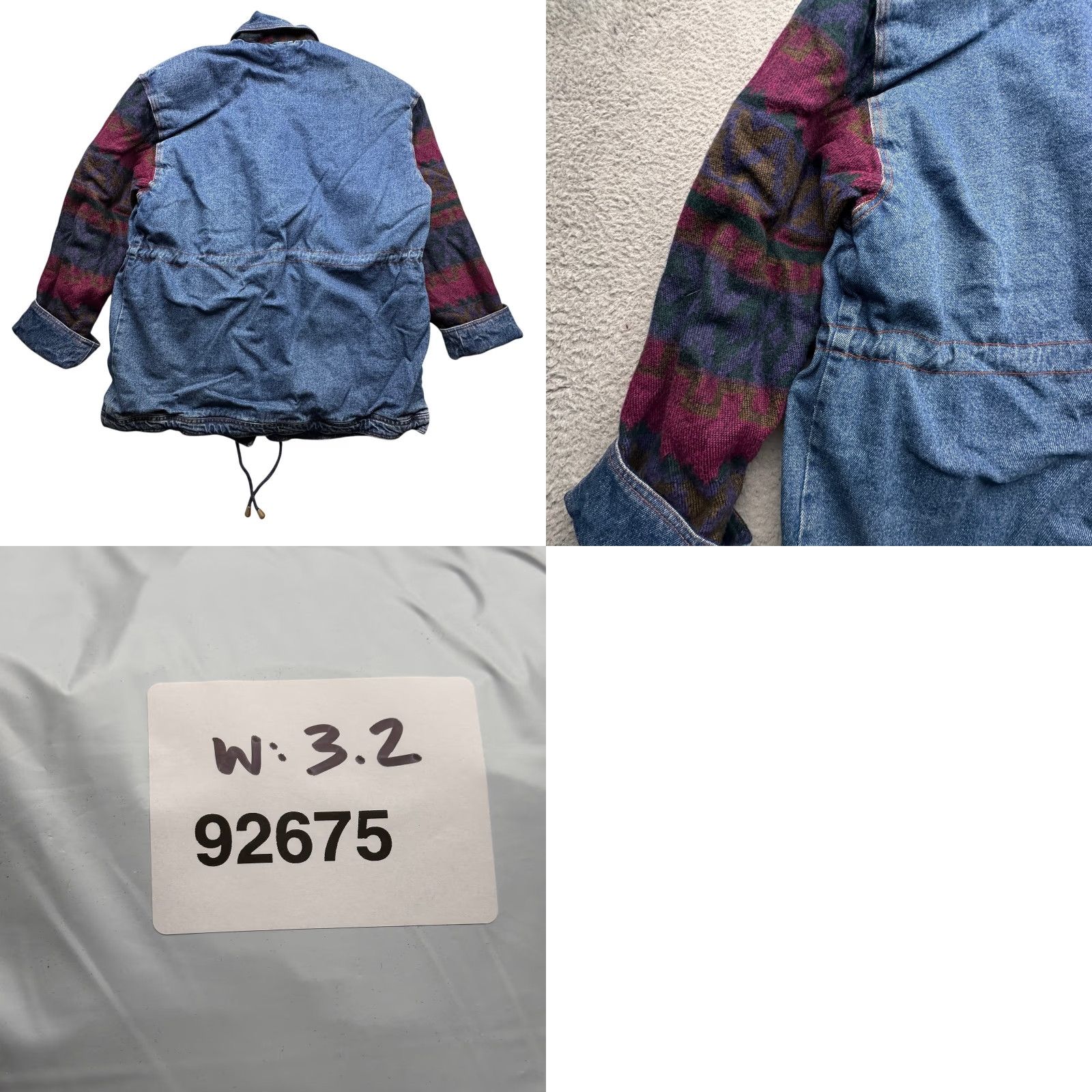 Denime VINTAGE Outbrook Denim Southwestern Aztec Lined Chore Coat Jacket Women Large Size L / US 10 / IT 46 - 9 Thumbnail