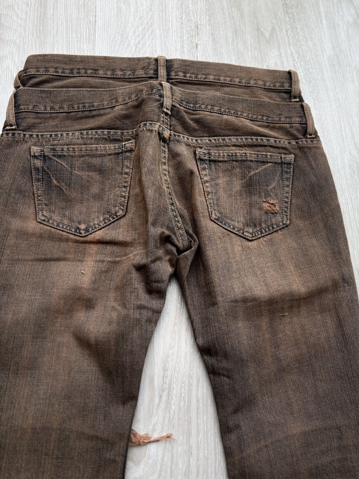 Japanese Brand VERTGARMENTS double waist mudwash flare jeans Size US 29 - 6 Thumbnail