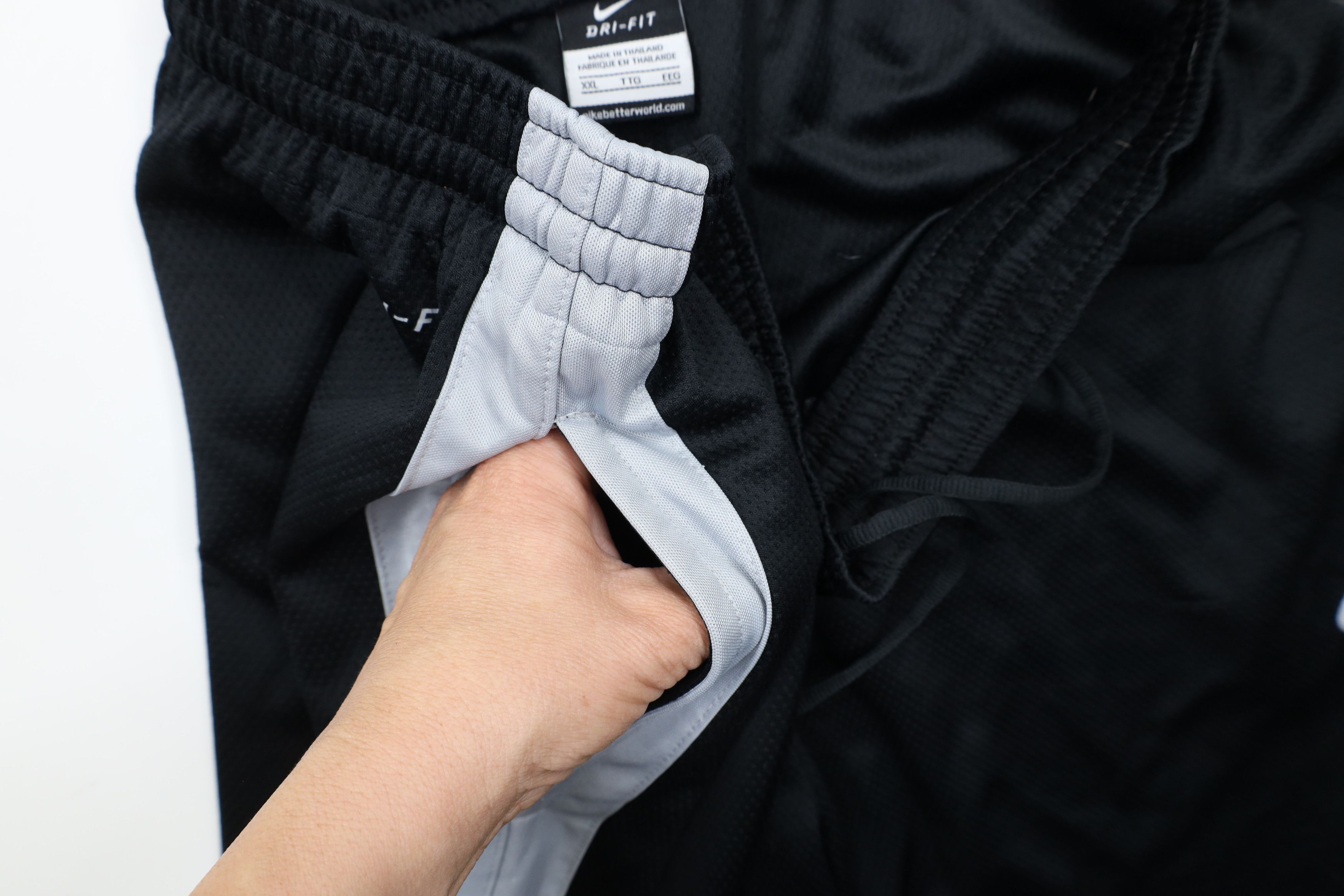 Nike × Vintage Vintage Nike Scott Mini Swoosh Wide Leg Sweatpants Black Size 40 - 9 Thumbnail