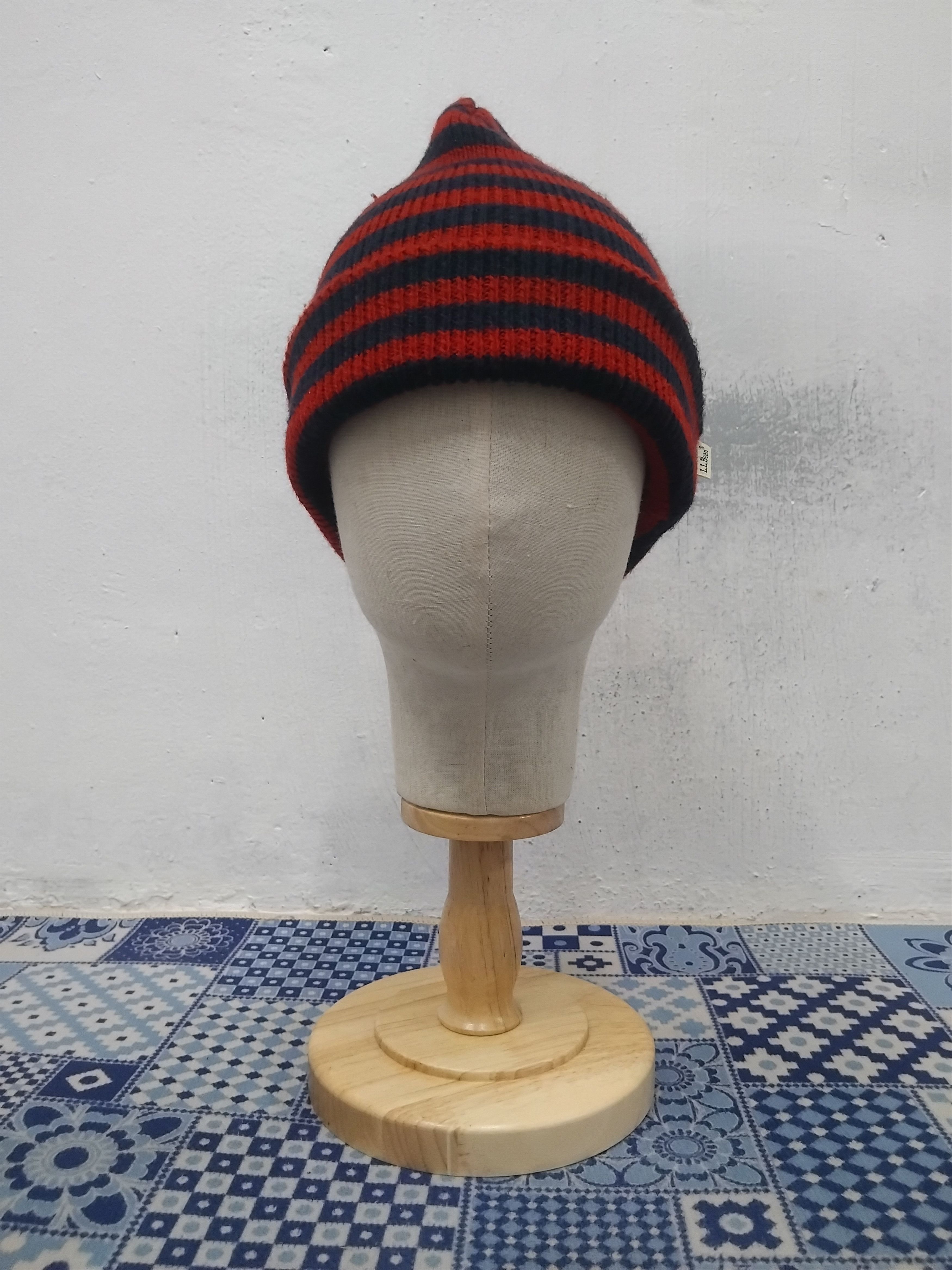 L.L. Bean 💥L.L Bean stripe red black beanie hat Size ONE SIZE - 5 Thumbnail