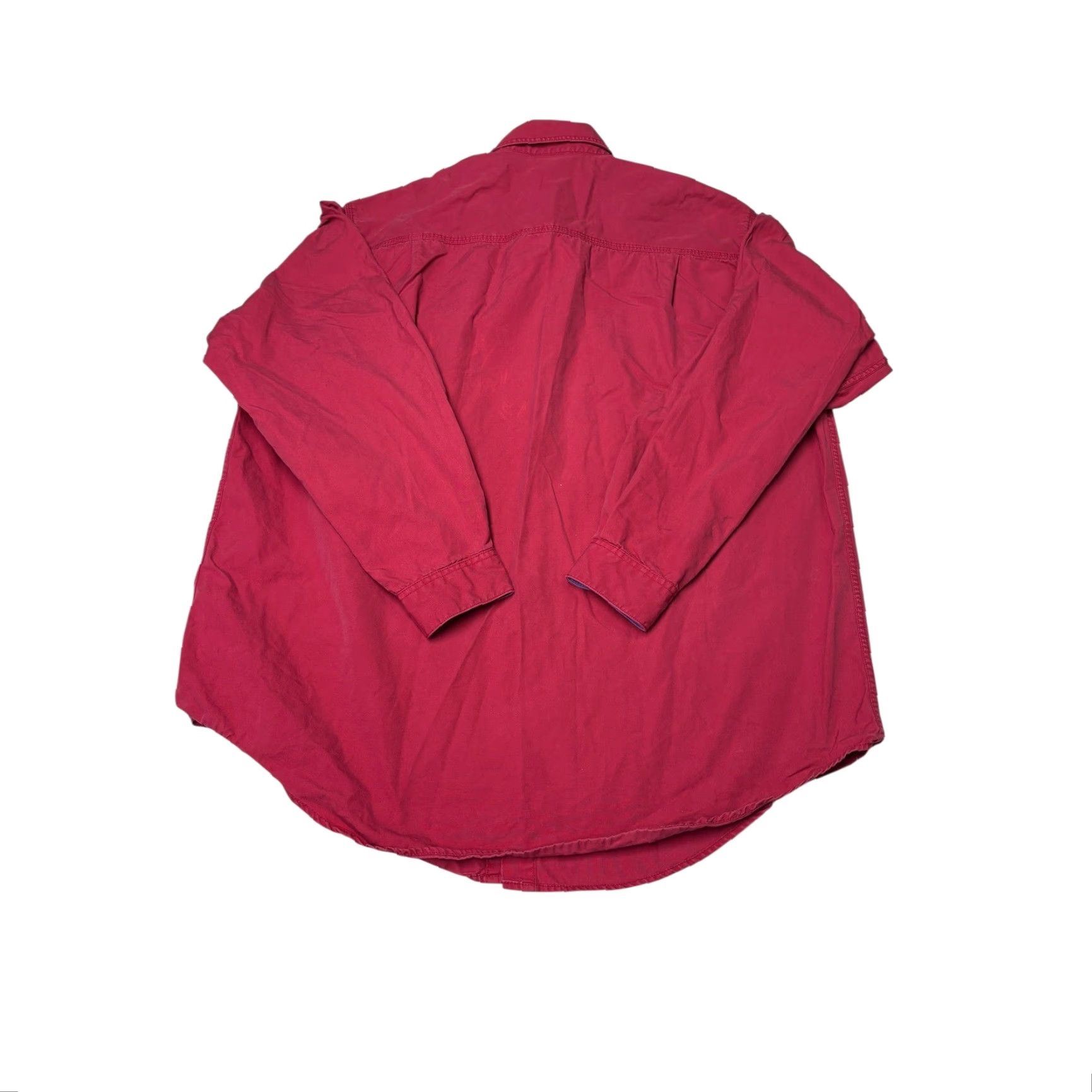 Patagonia VINTAGE Patagonia Mens Large Red Cotton Canvas Long Sleeve Button Down Shirt L Size US L / EU 52-54 / 3 - 6 Thumbnail