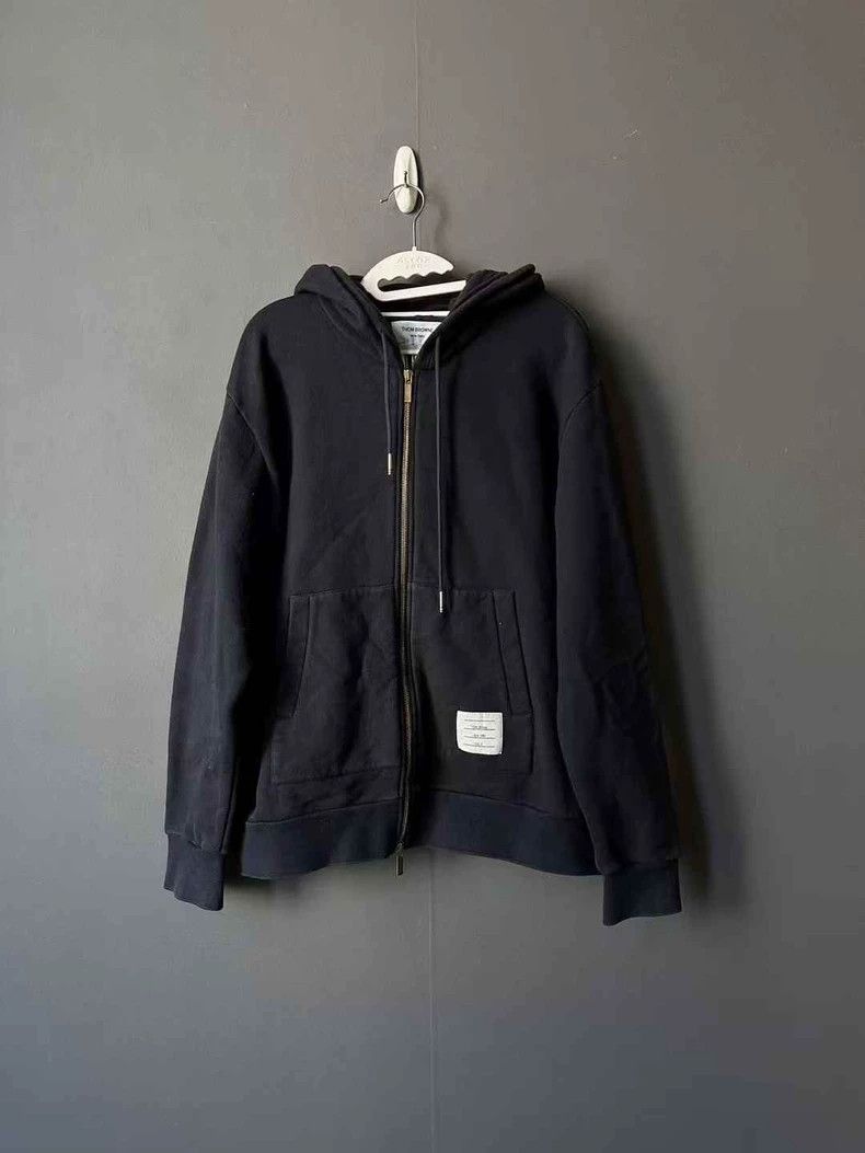 Thom Browne Thom Browne size3 A striped zip hoodie on the back Size US L / EU 52-54 / 3 - 1 Thumbnail