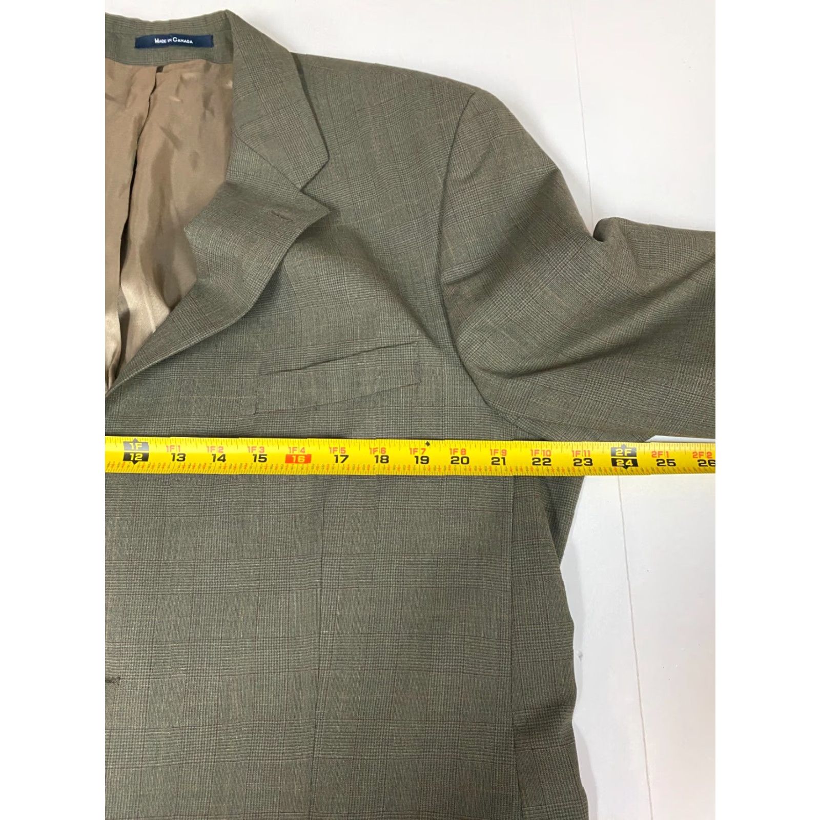 Chaps Chaps Ralph Lauren Blazer Mens 43 Brown Wool two Button Size 46R - 7 Thumbnail