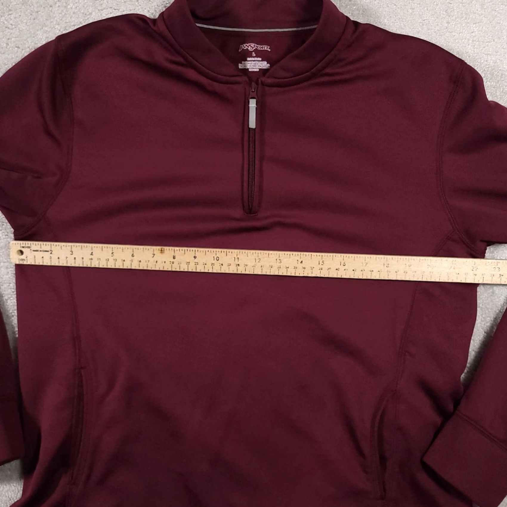 Jansport VINTAGE Jansport 1/4 Zip Pullover Sweatshirt Fleece Burgundy Mens L 90s Sweatshirt Size US M / EU 48-50 / 2 - 6 Thumbnail
