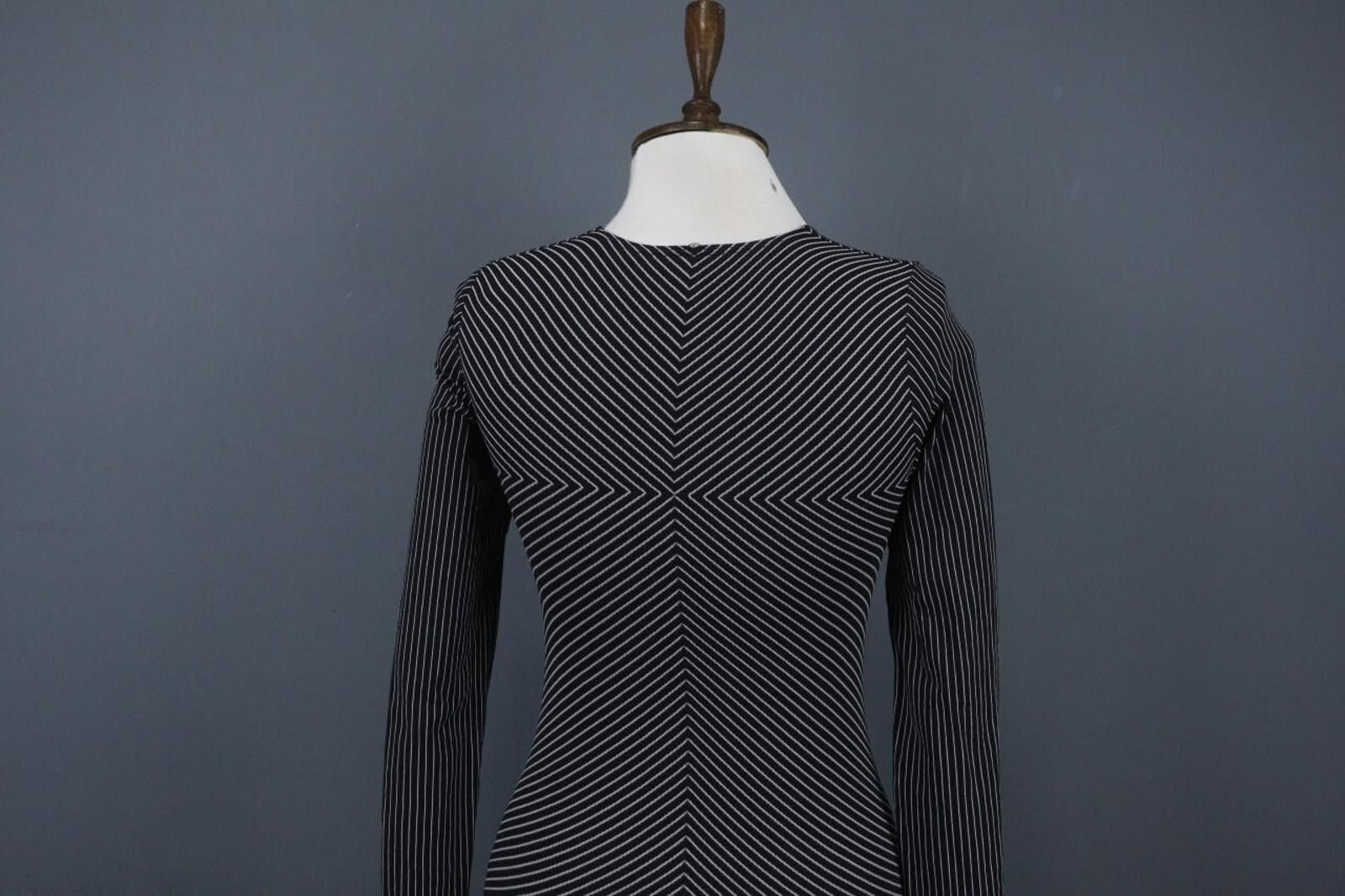 The Unbranded Brand Bodysuit Black Striped Nylon Tummy Control Size S Size ONE SIZE - 8 Thumbnail