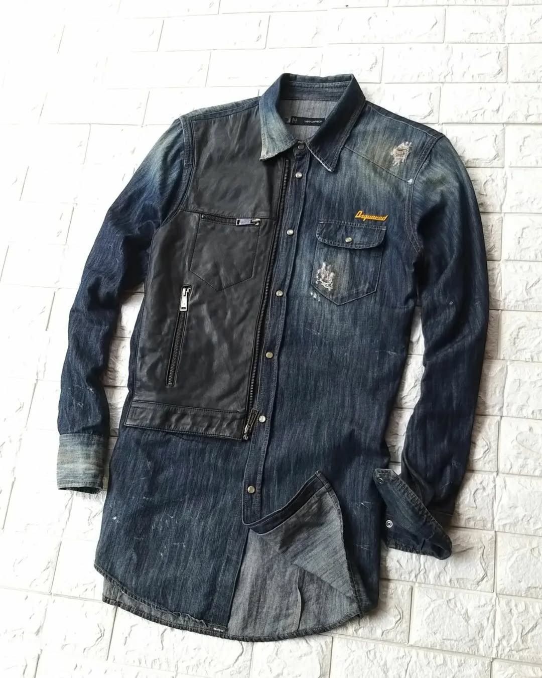 Dsquared2 DSQUARED2 mix Leather Jacket Size US L / EU 52-54 / 3 - 3 Thumbnail