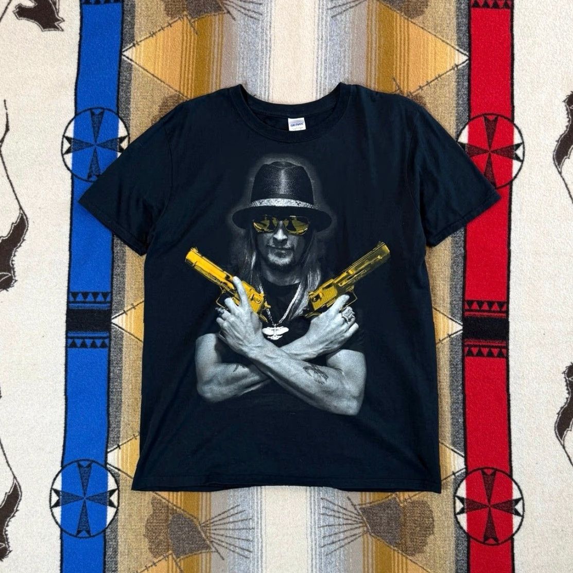 Gildan VINTAGE Kid Rock Tour 2013 Black T Shirt L Mens Crew Neck Graphic Tee MF Like Me You Never Met Size US L / EU 52-54 / 3 - 2 Thumbnail
