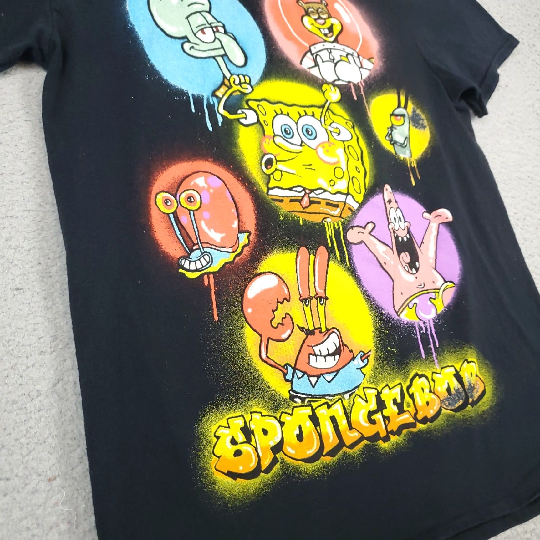 Nickelodeon VINTAGE Nickelodeon SpongeBob SquarePants Black T-Shirt Unisex Adult Size Small Short Sleeve Crew Neck Size US S / EU 44-46 / 1 - 3 Thumbnail