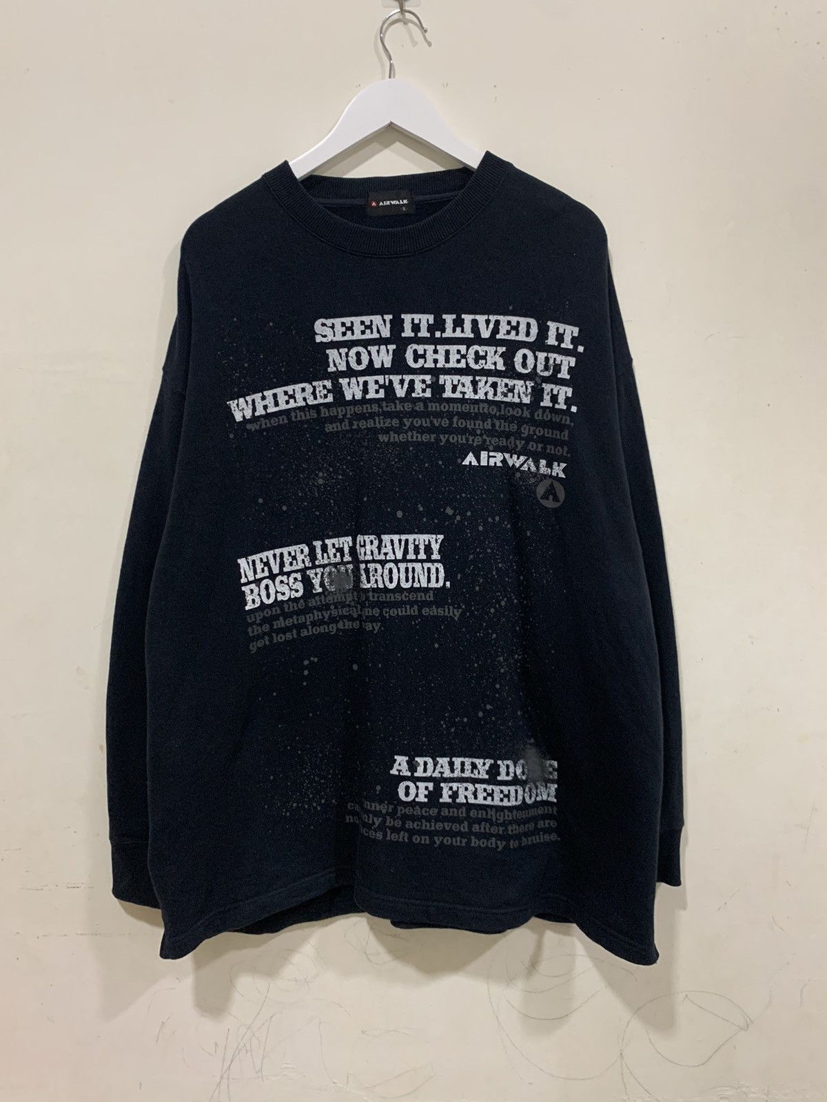 Airwalk × If Six Was Nine × Santa Cruz Skateboards Airwalk Poem skate Sweatshirt Size US XXL / EU 58 / 5 - 1 Thumbnail