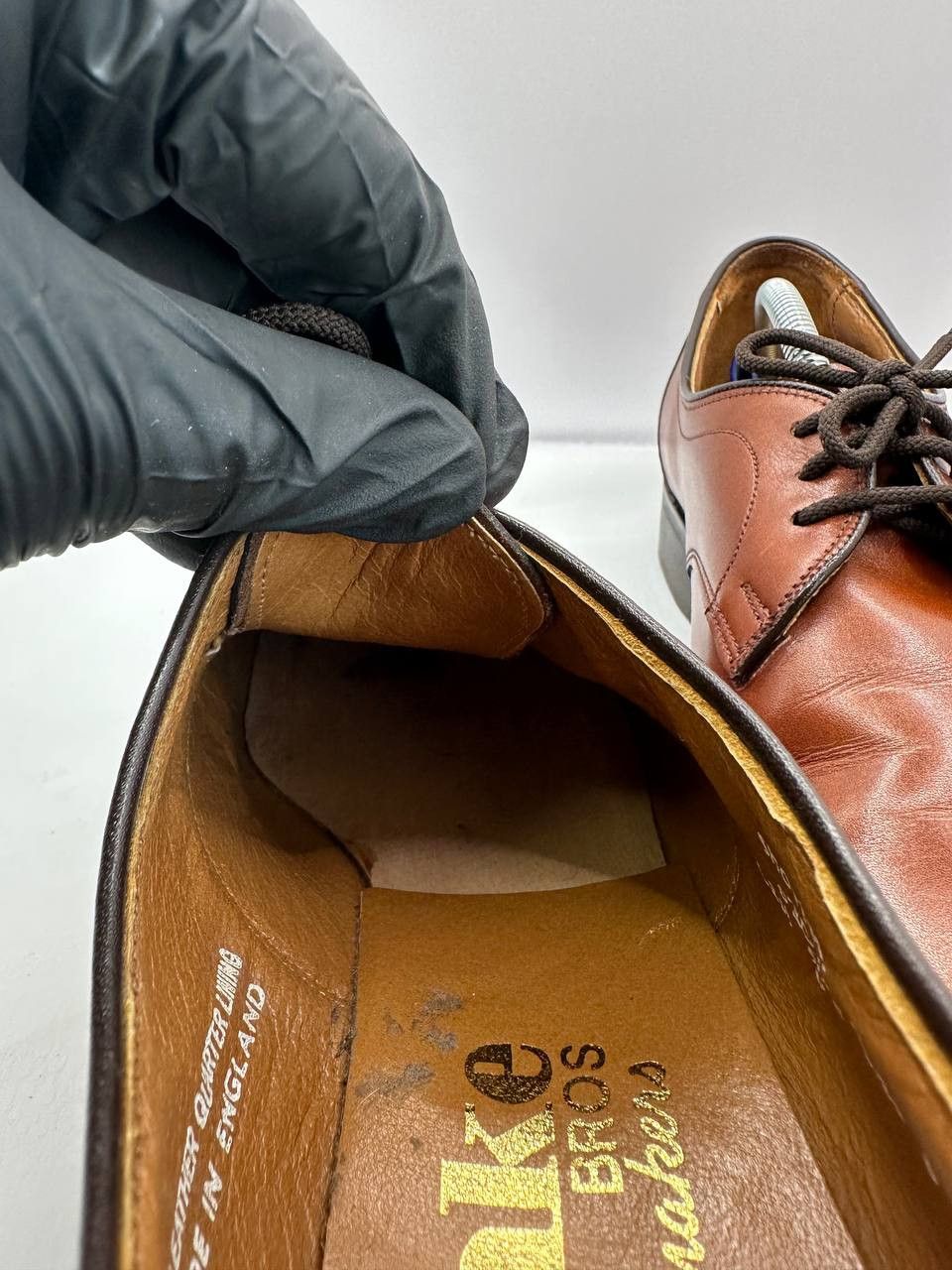 Loake Loake Bros Brown Derby Shoes Made in England Leather Sole Size US 7 / EU 40 - 12 Thumbnail