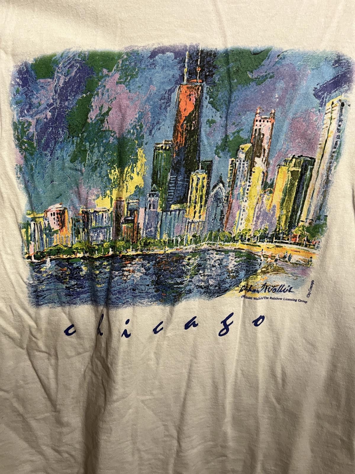 Fruit Of The Loom Chicago Skyline Painting T-shirt -Water Color Chicago City M Size US M / EU 48-50 / 2 - 3 Thumbnail