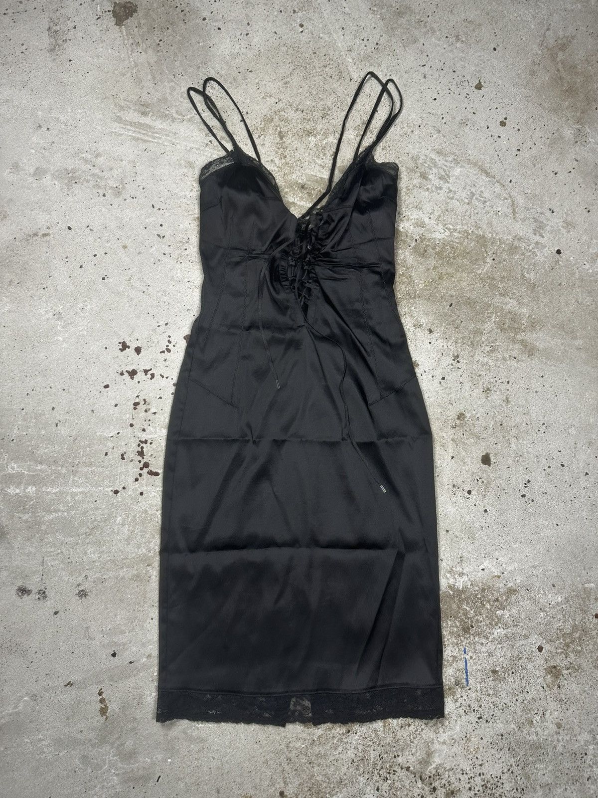 Dolce & Gabbana 2001 Dolce & Gabbana Black Corset Lace Up Bra Dress Size M / US 6-8 / IT 42-44 - 2 Thumbnail