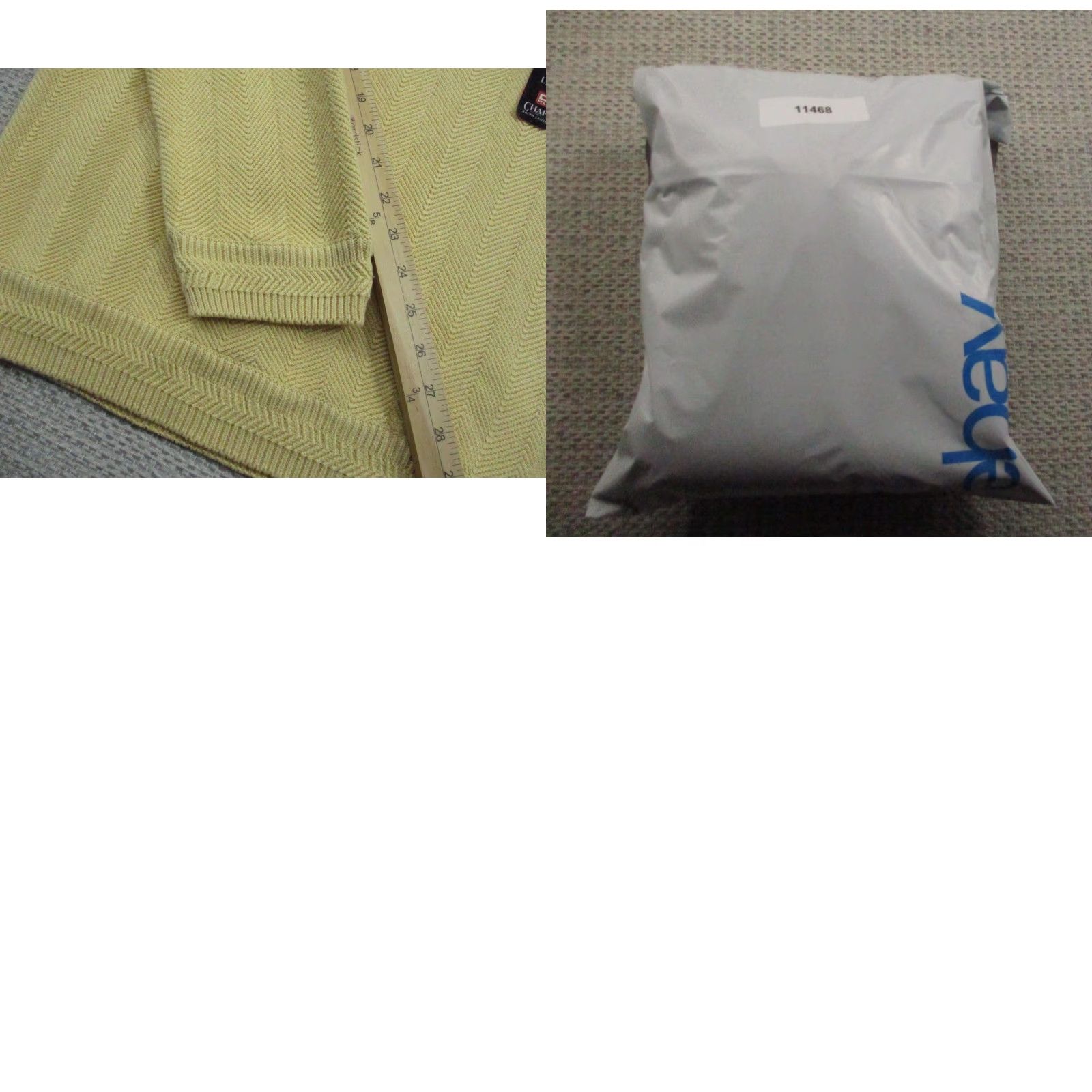 Chaps Chaps Ralph Lauren Sweater Mens Large Yellow Crewneck Herringbone Knit Pullover Size US L / EU 52-54 / 3 - 9 Thumbnail