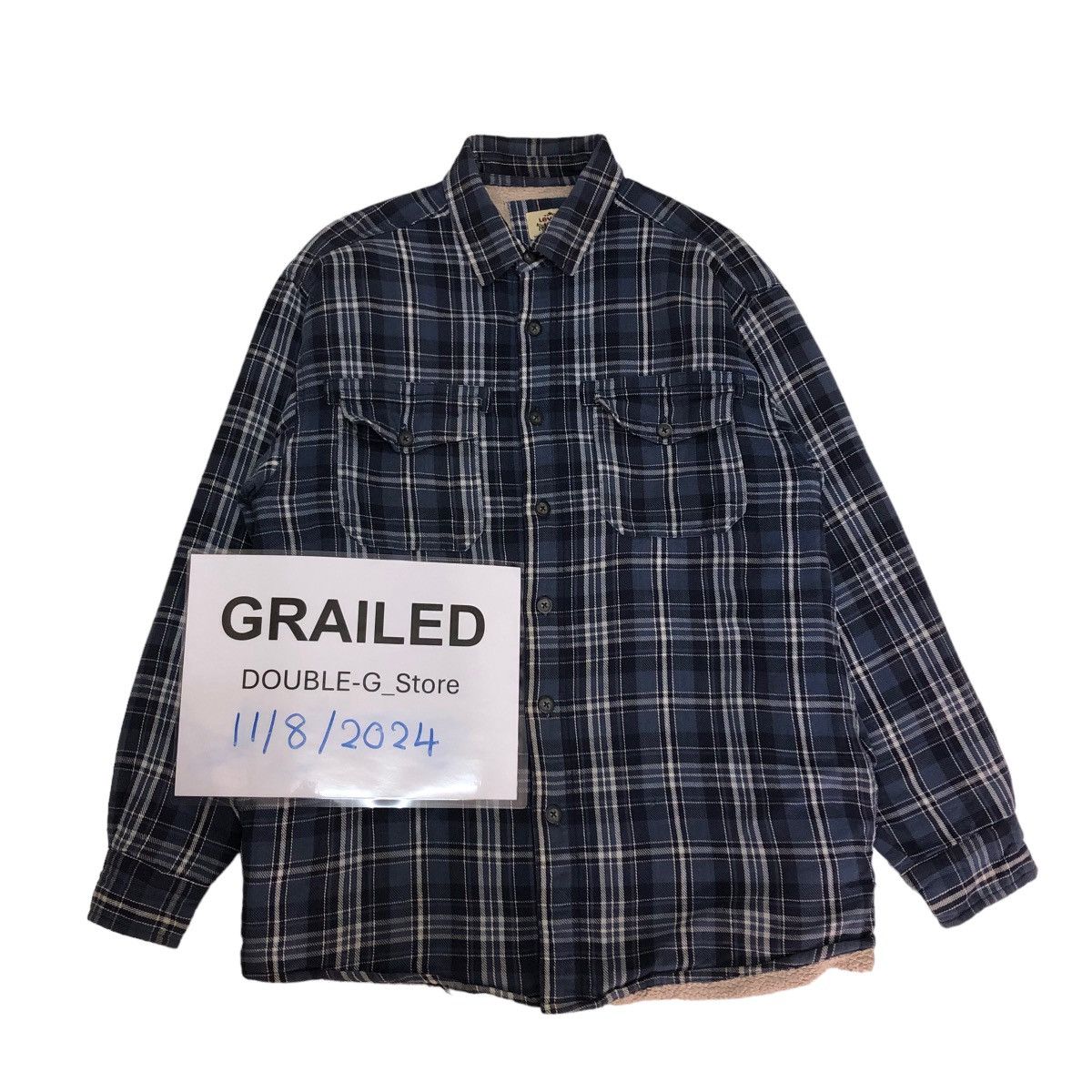 Flannel VINTAGE FLANNEL SHIRT JACKET LEVI’S SHEARLING TARTAN DESIGN Size US L / EU 52-54 / 3 - 1 Thumbnail