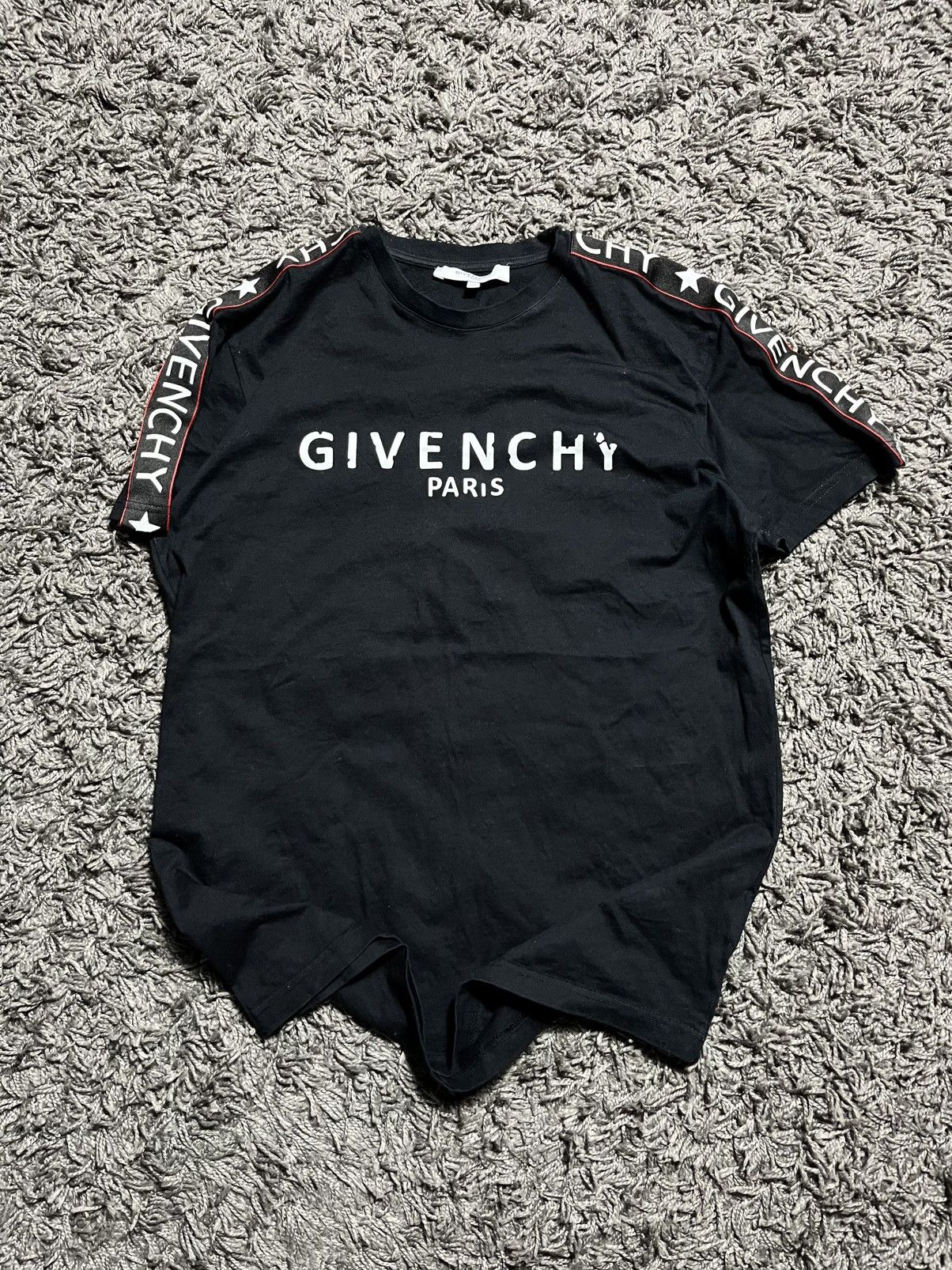 Givenchy GIVENCHY PARIS STRIPES HANDS LOGOS COTTON WOMENS T-SHIRT Size XXL / US 16-18 / IT 52-54 - 1 Thumbnail