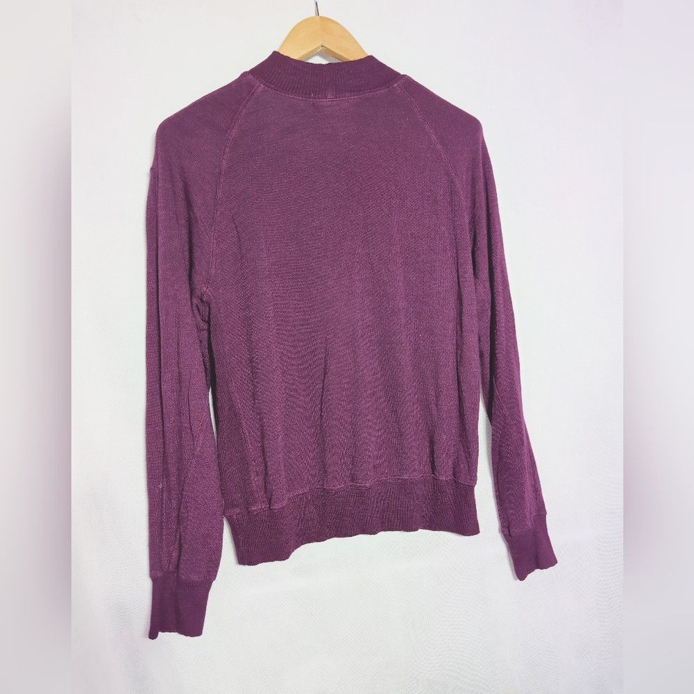 MONROW Monrow Deep Purple Sz S Knit Sweater Top Size S / US 4 / IT 40 - 3 Thumbnail