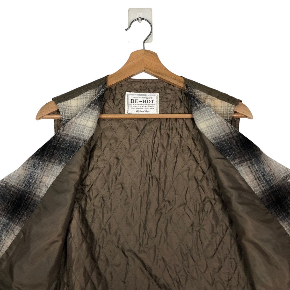 Japanese Brand 📌VINTAGE UTILITY VEST BE-HOT JAPAN TARTAN DESIGN CHECK Size US M / EU 48-50 / 2 - 11 Thumbnail