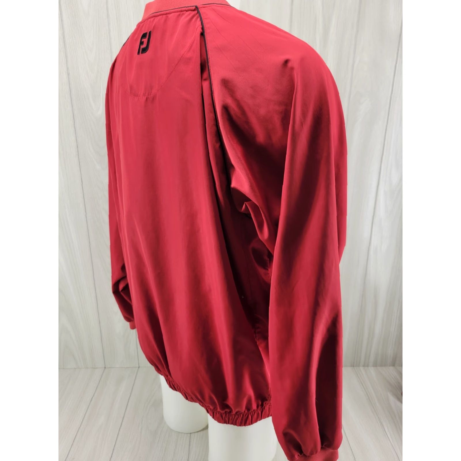 Footjoy Footjoy Ballantrae Golf Windbreaker Jacket Mens Large Red V-Neck Long Sleeve Long Sleeve Shirt? Size US L / EU 52-54 / 3 - 5 Thumbnail