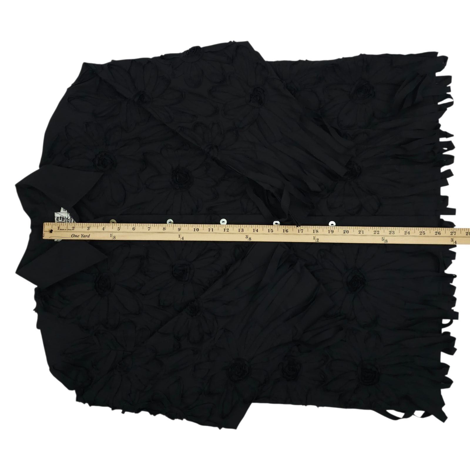 Other Pong Poco Shirt XL Fabric Ribbons Textured Flower Boho Artsy Size XL / US 12-14 / IT 48-50 - 5 Thumbnail