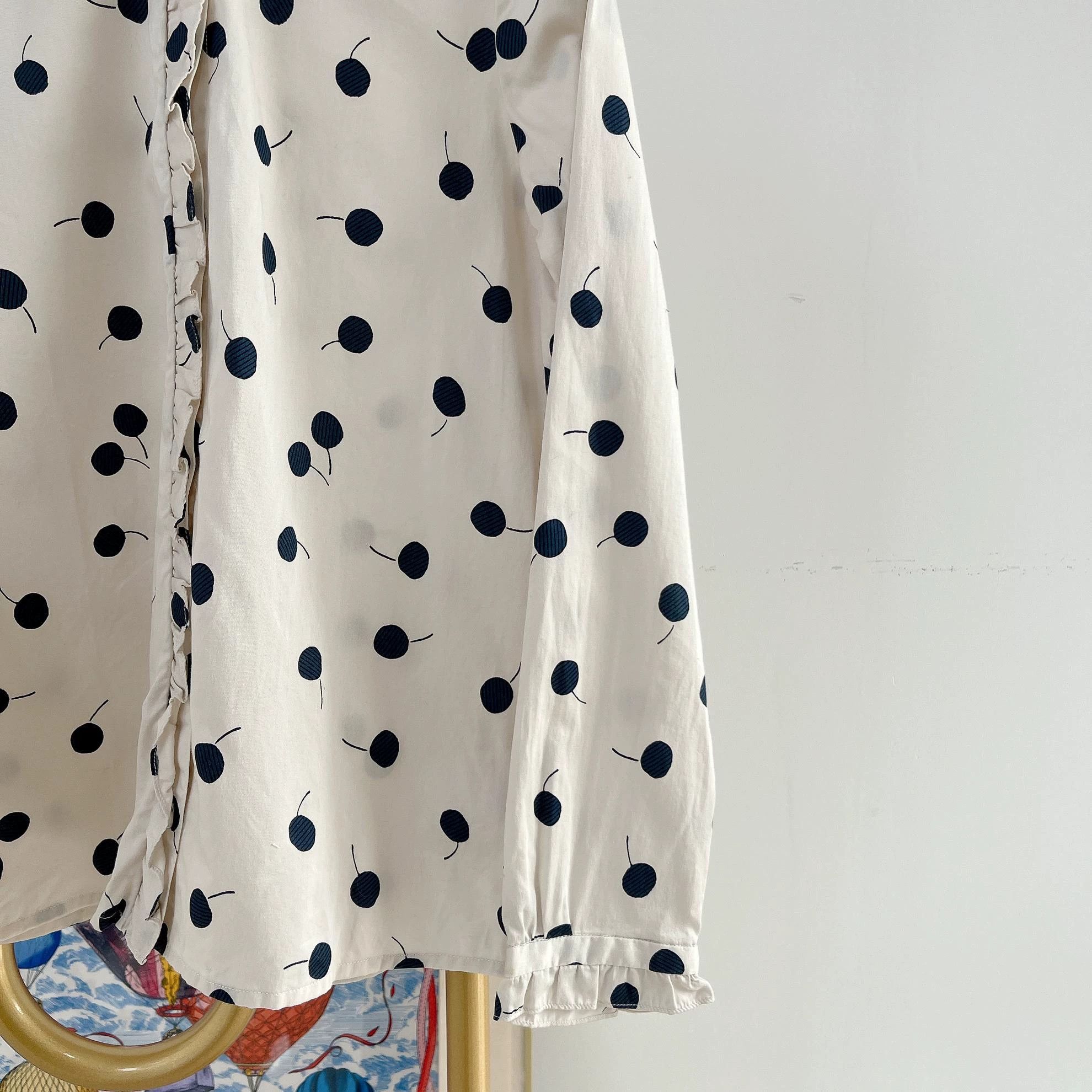 Other Bonpoint White Cherry Print Shirt 14A Size XS / US 0-2 / IT 36-38 - 3 Thumbnail